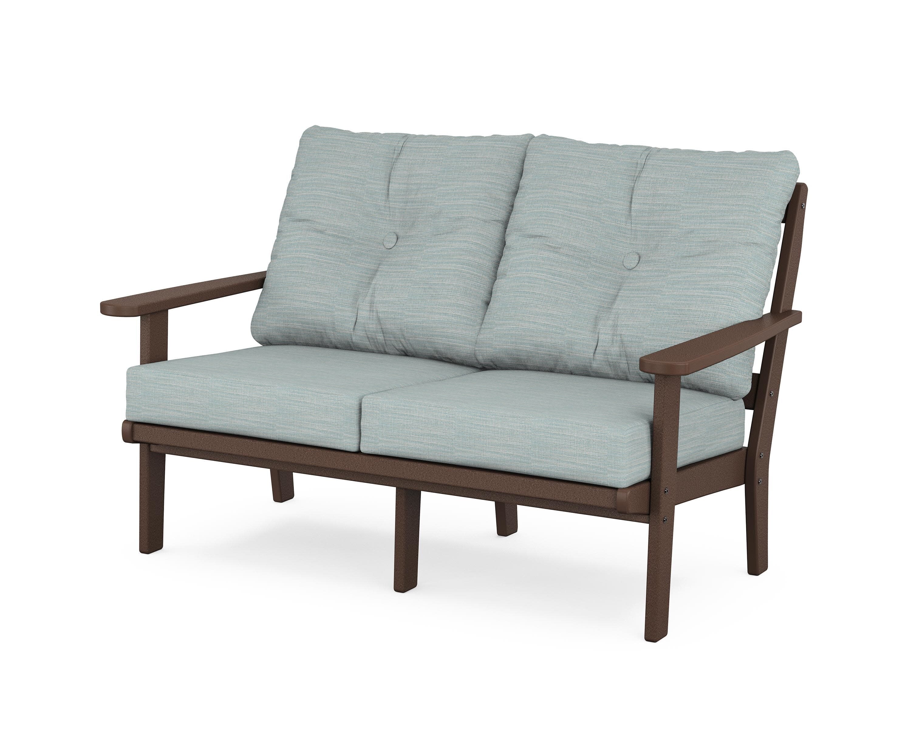 Mission Deep SeatingLoveseat in Mahogany / Soothe Mist
