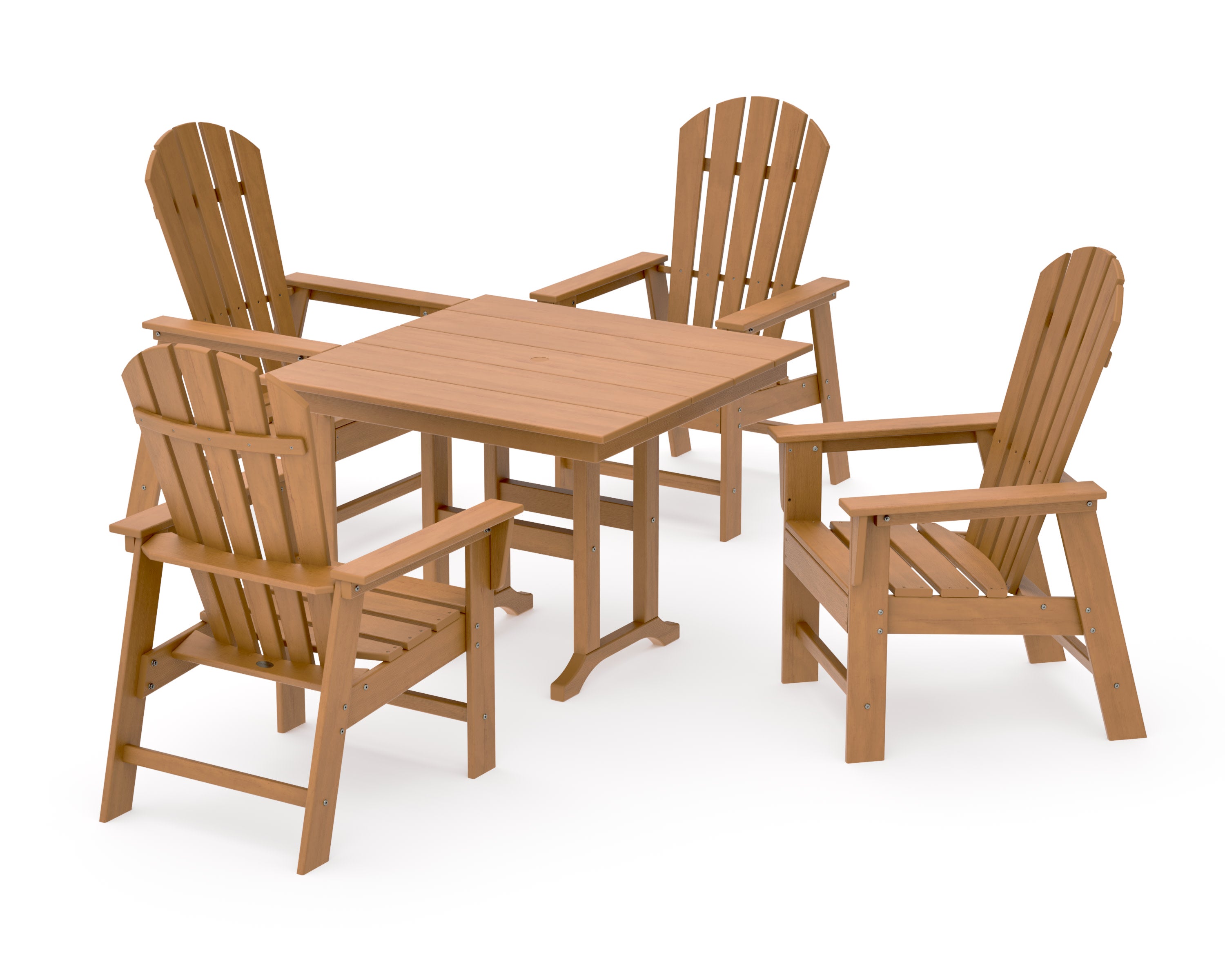 South Beach 5-Piece Farmhouse Dining Set in Natural