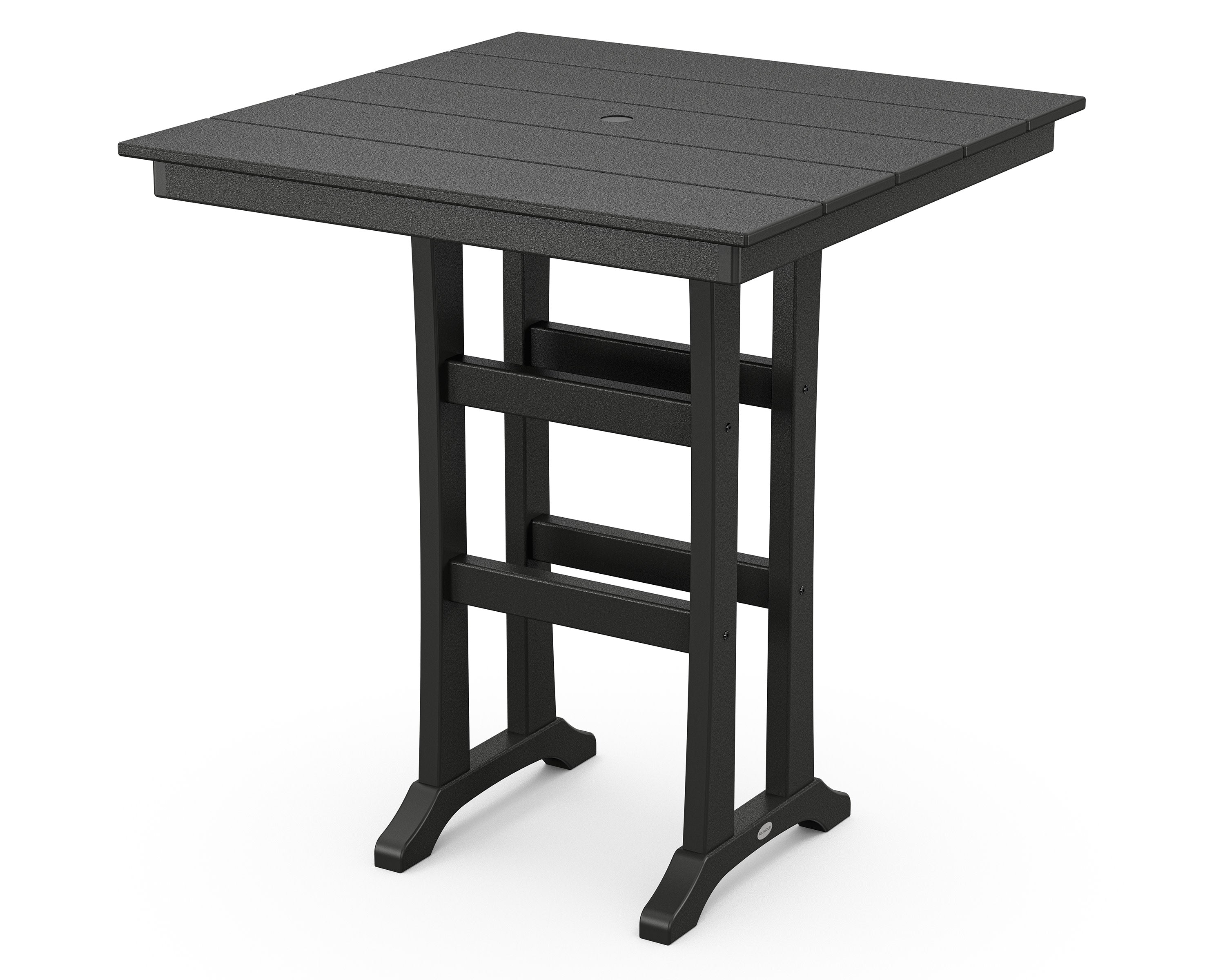 Farmhouse Trestle 37" Bar Table in Black