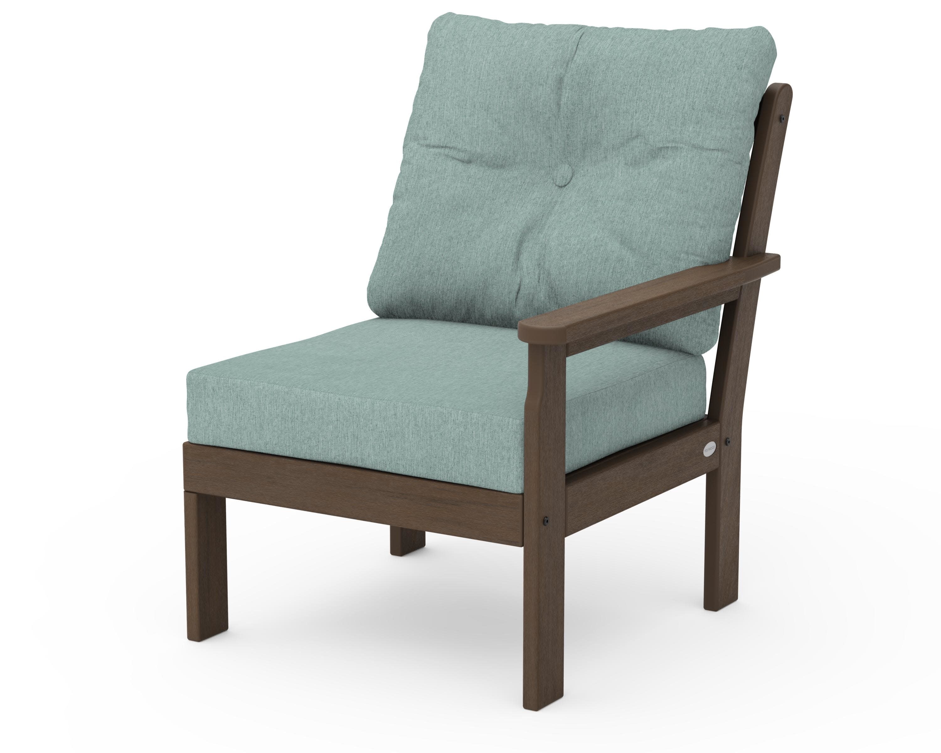 Vineyard Modular Right Arm Chair in Kona / Glacier Spa