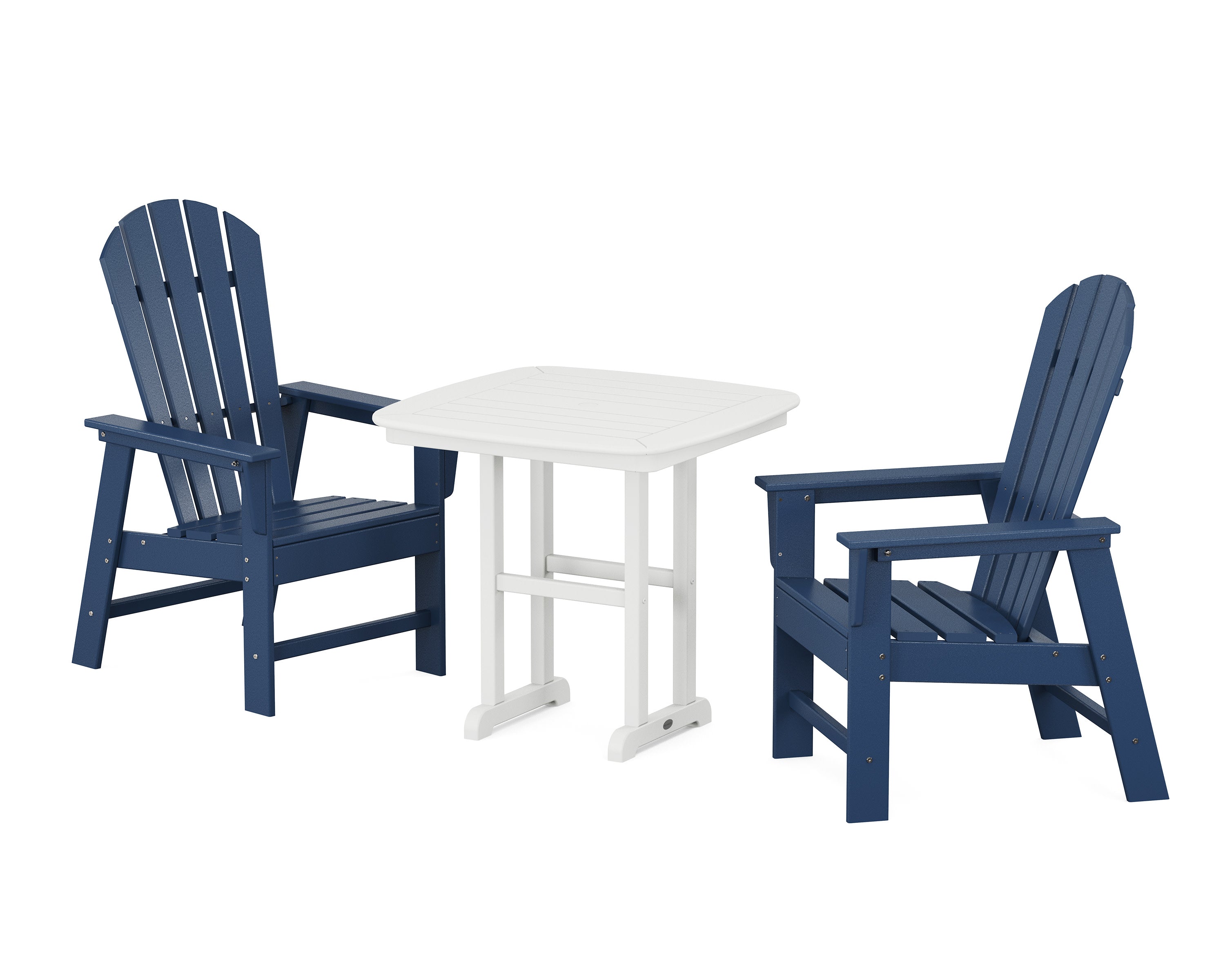 South Beach 3-Piece Dining Set in Navy / White