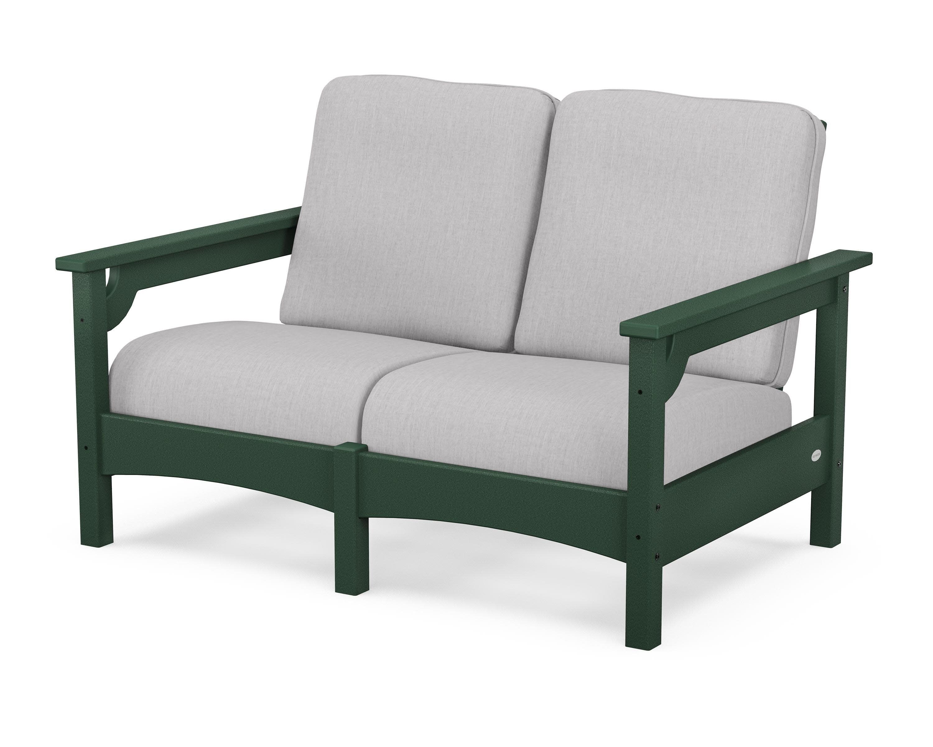 Club Loveseat in Green / Granite