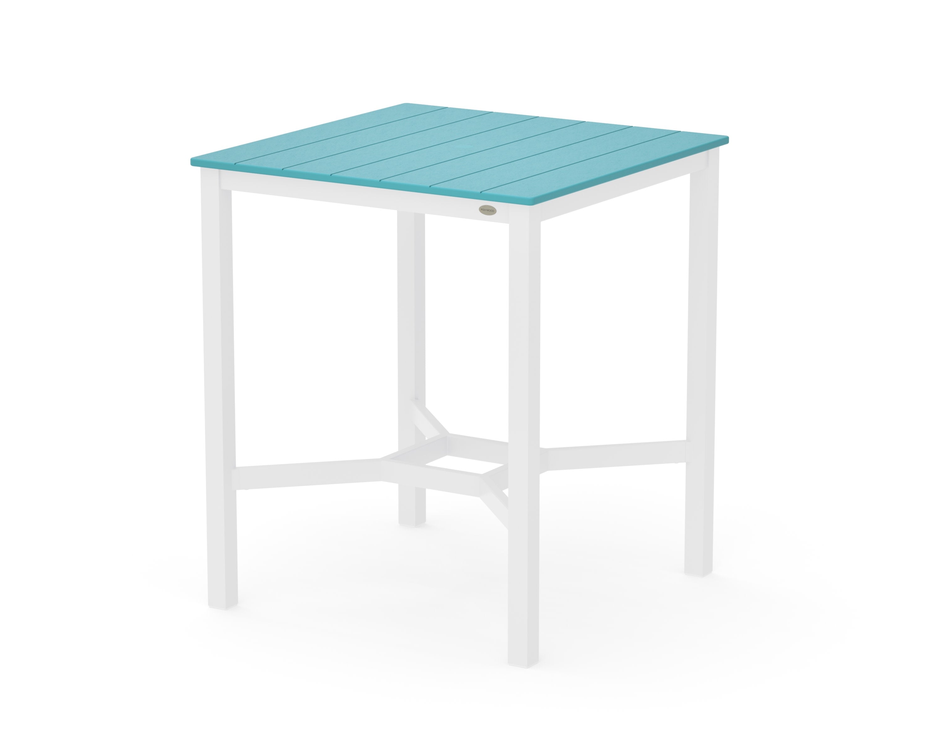 Main Street 36 x 36 Bar Table in White / Aruba