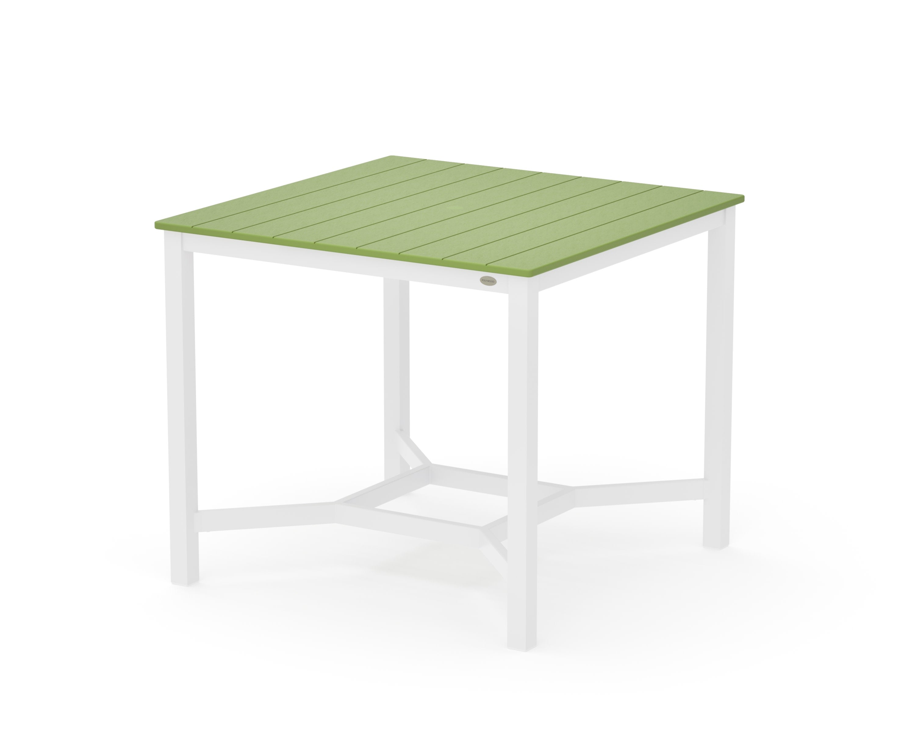 Main Street 42 x 42 Counter Table in White / Lime