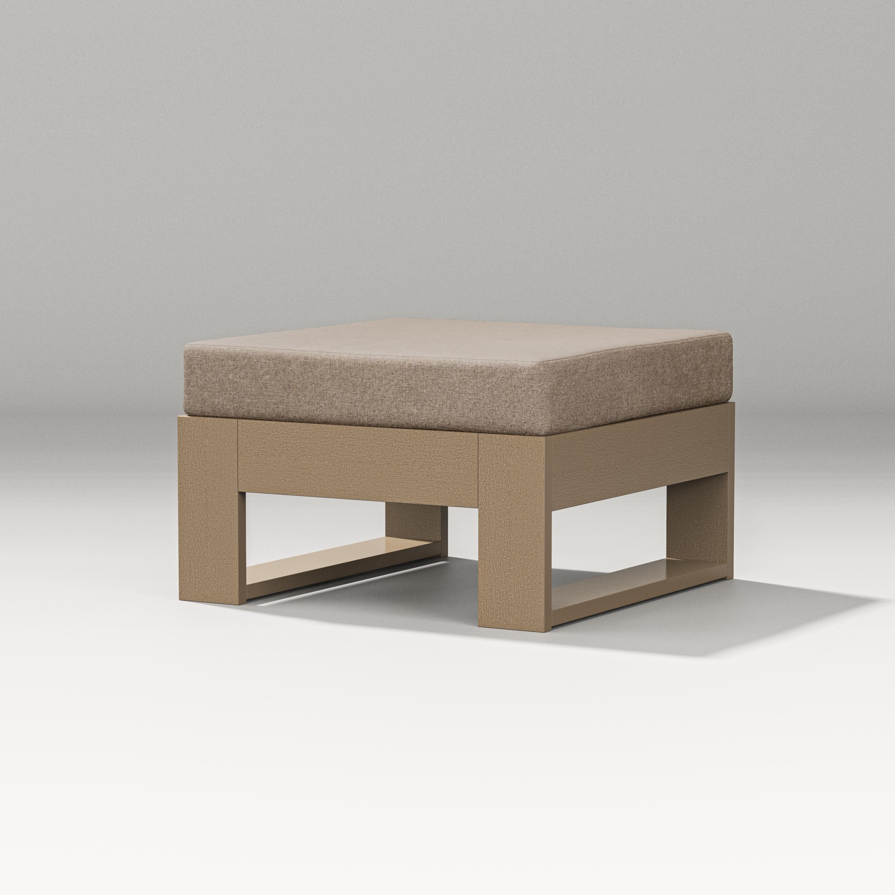 Latitude Lounge Ottoman in Vintage Sahara / Spiced Burlap