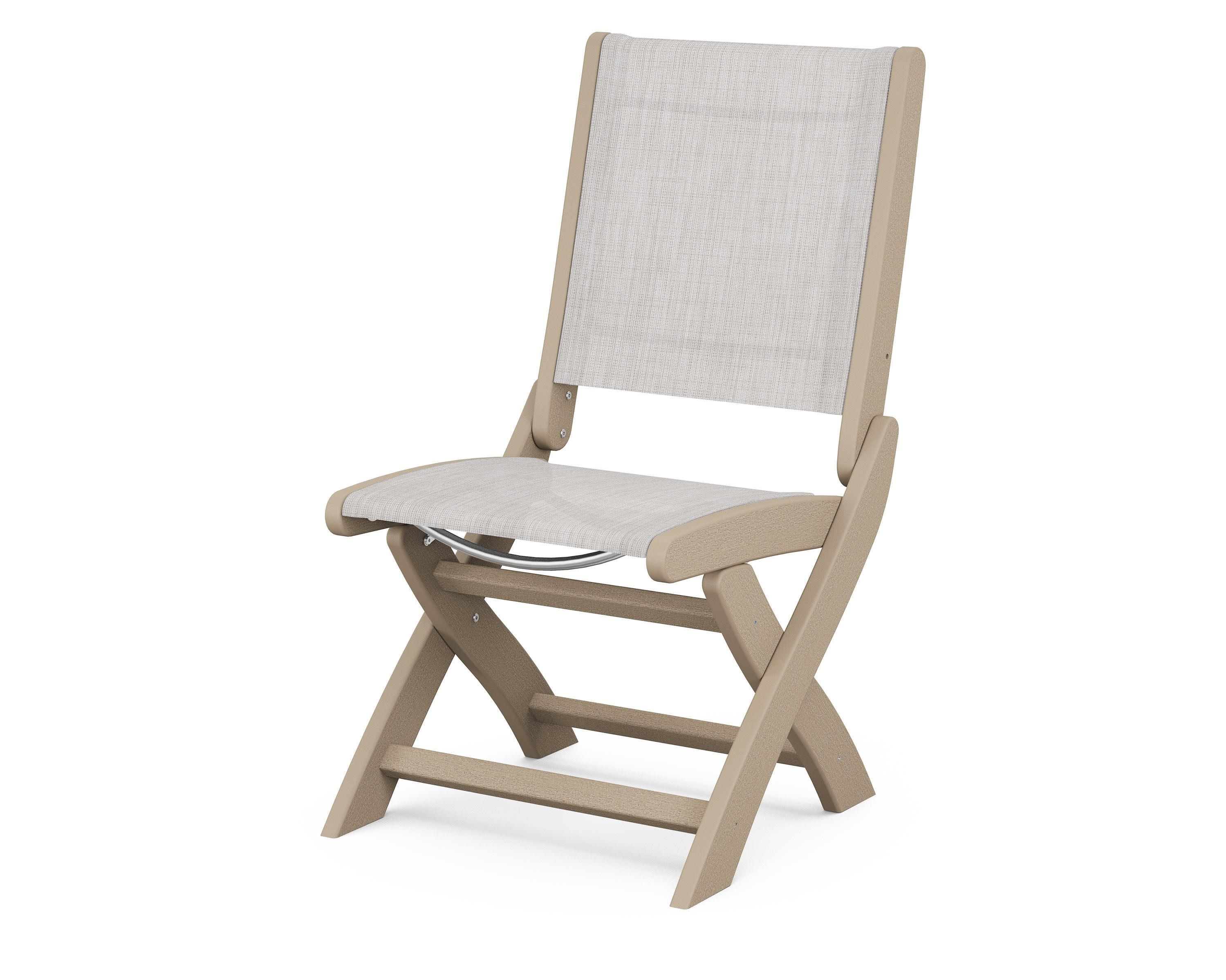 Coastal Folding Side Chair in Vintage Sahara / Parchment Sling
