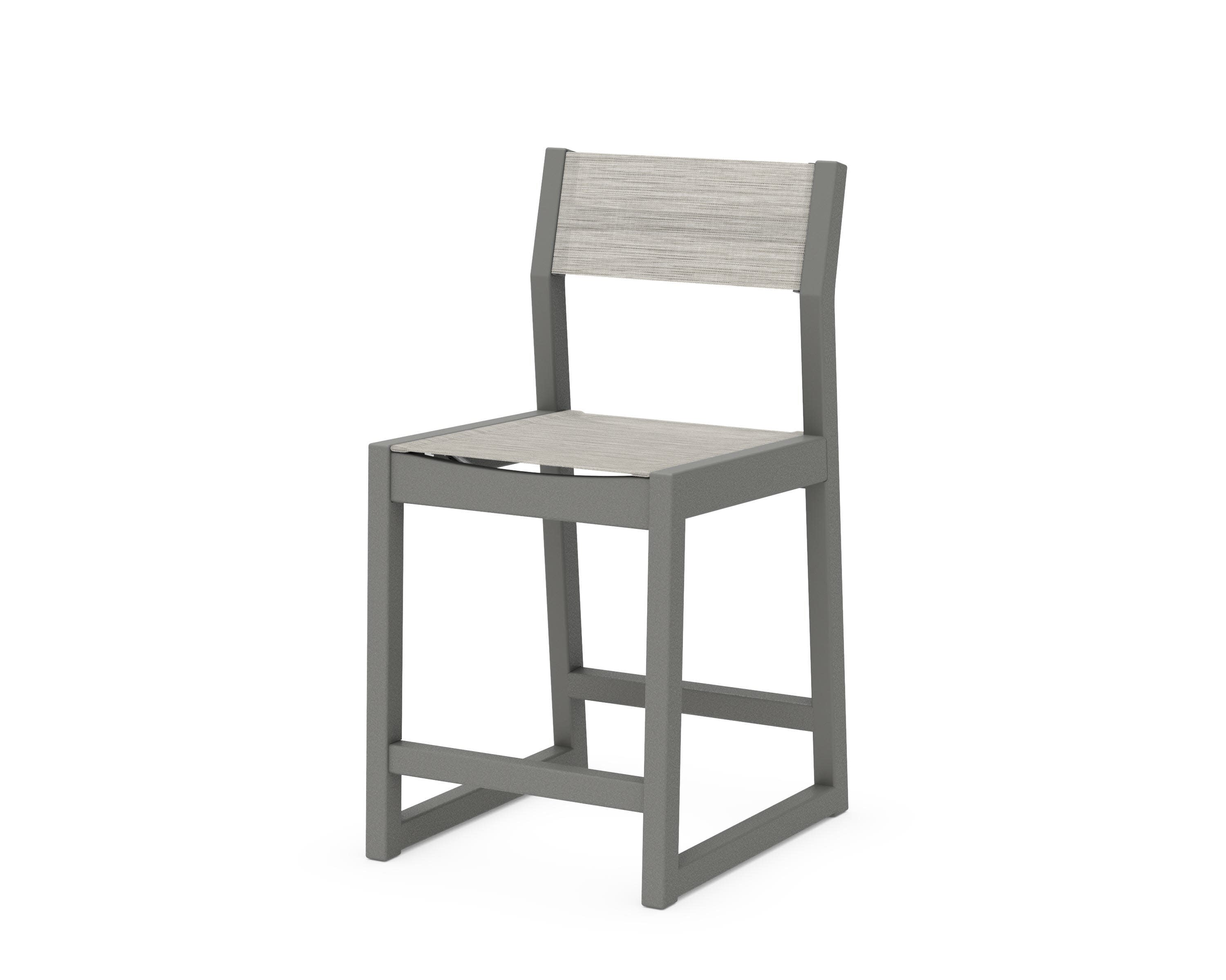 EDGE Sling Counter Side Chair in Slate Grey / Birch Sling