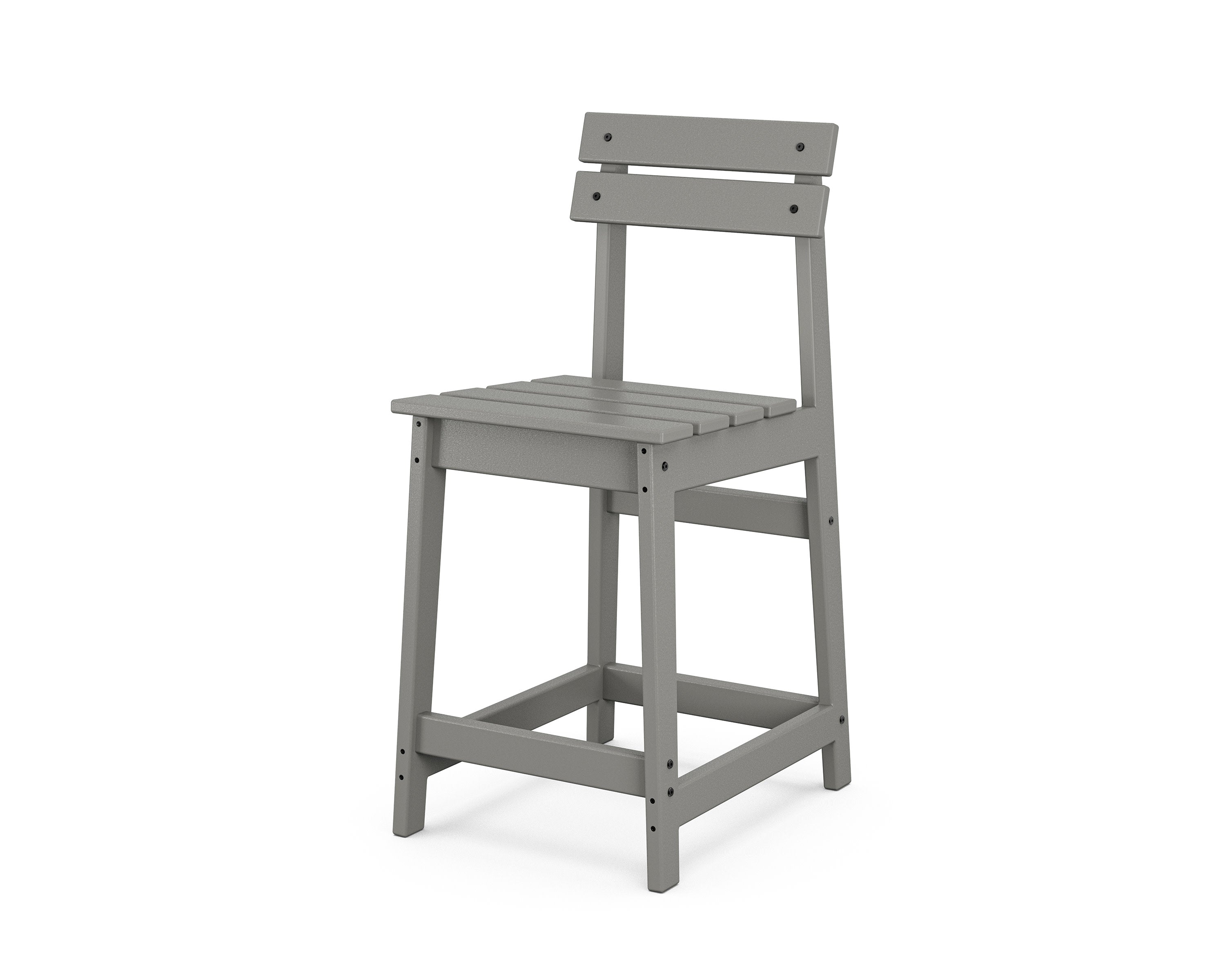 Modern Studio Plaza Counter Chair in Slate Grey