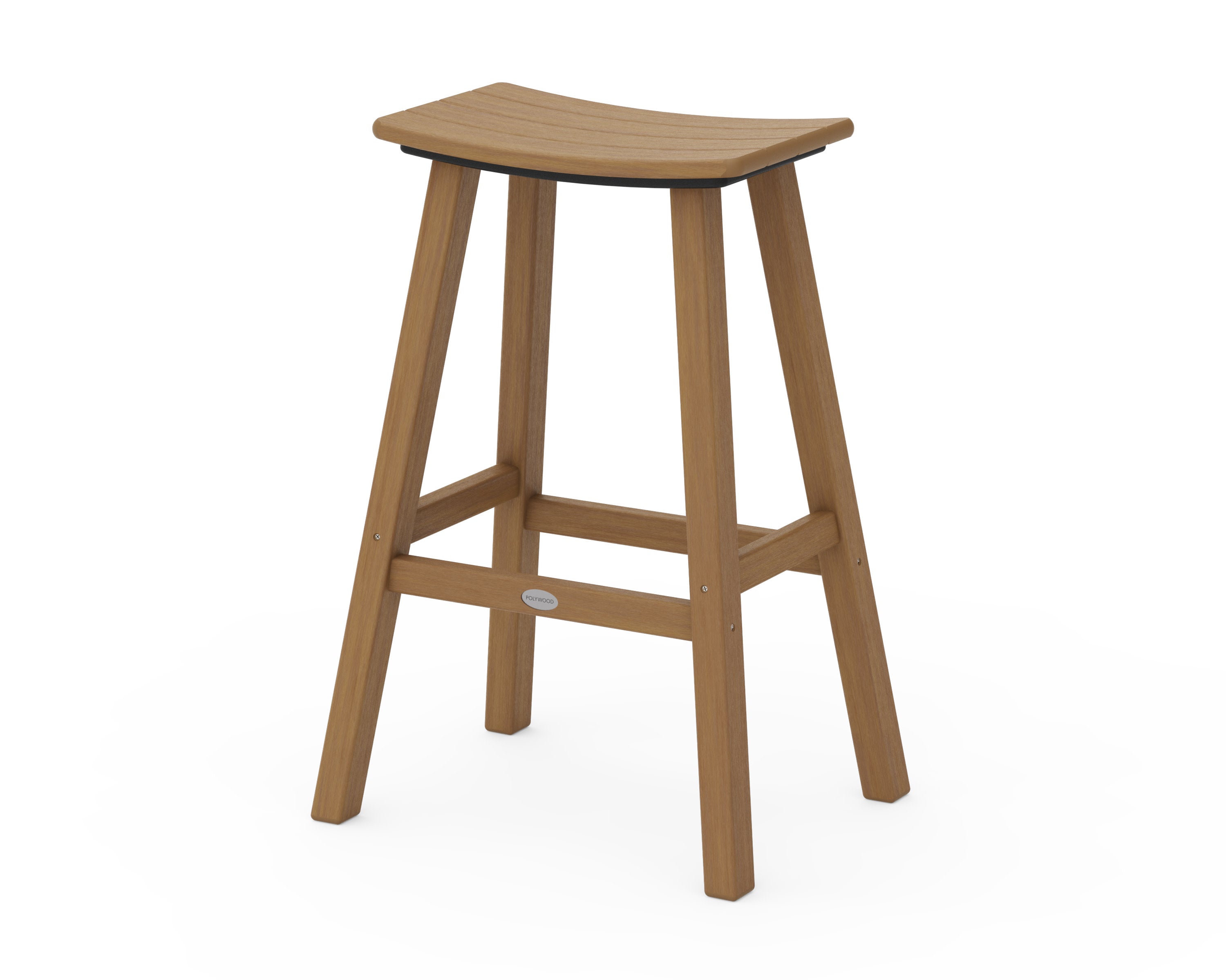 Traditional 30" Saddle Bar Stool in Natural