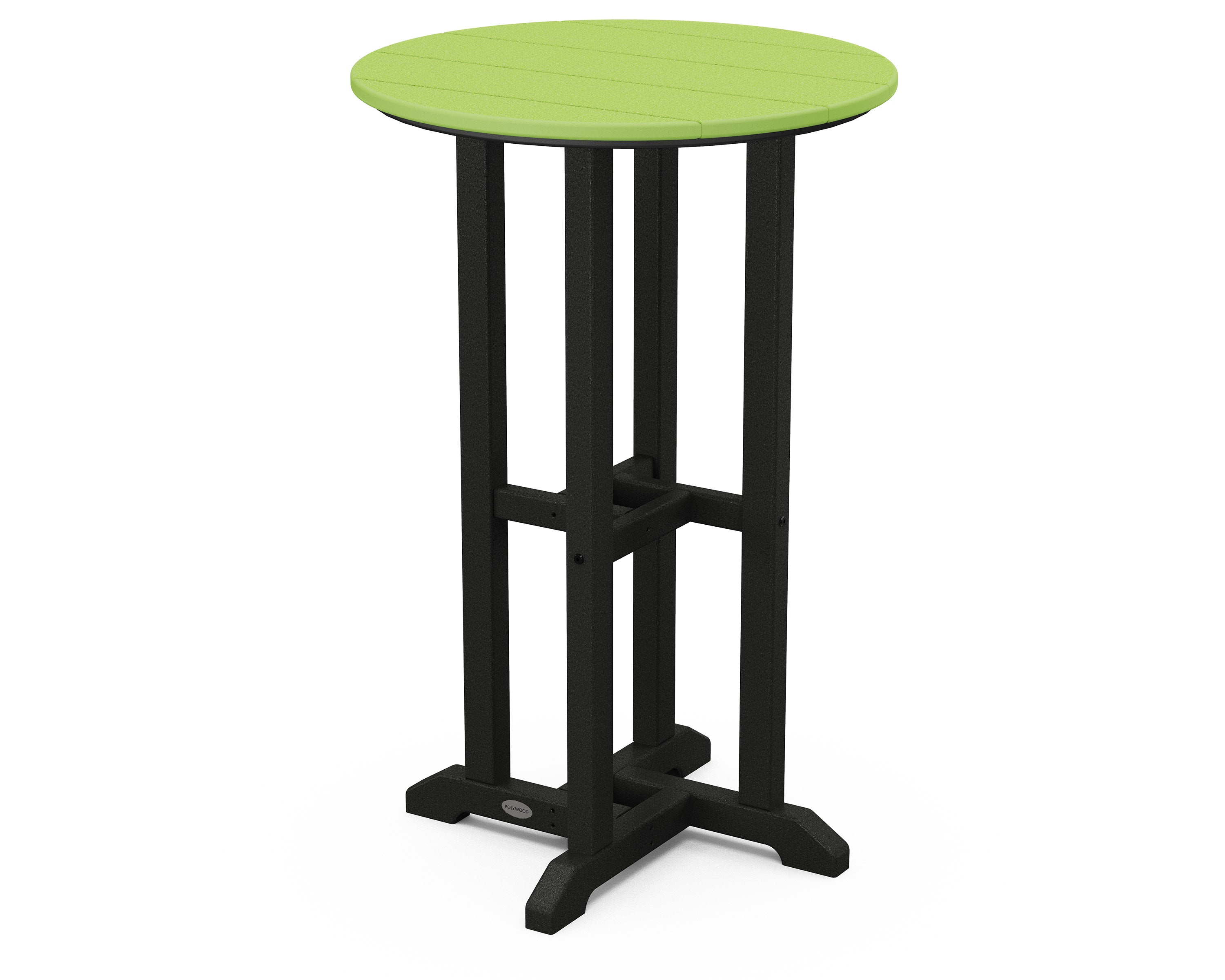 Contempo 24" Round Counter Table in Black / Lime
