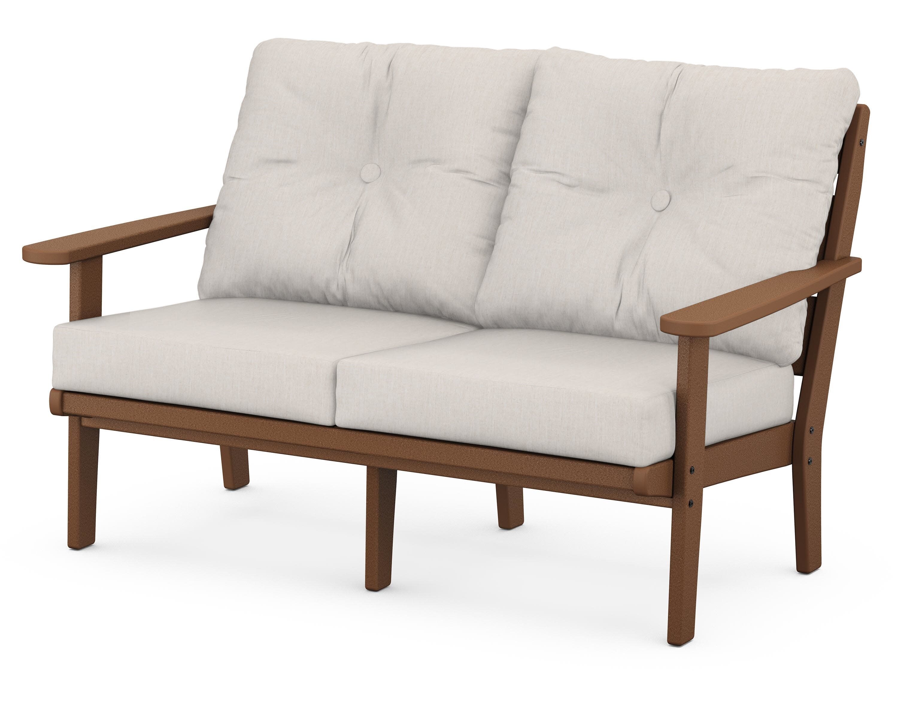 Lakeside Deep Seating Loveseat in Teak / Cast Ash