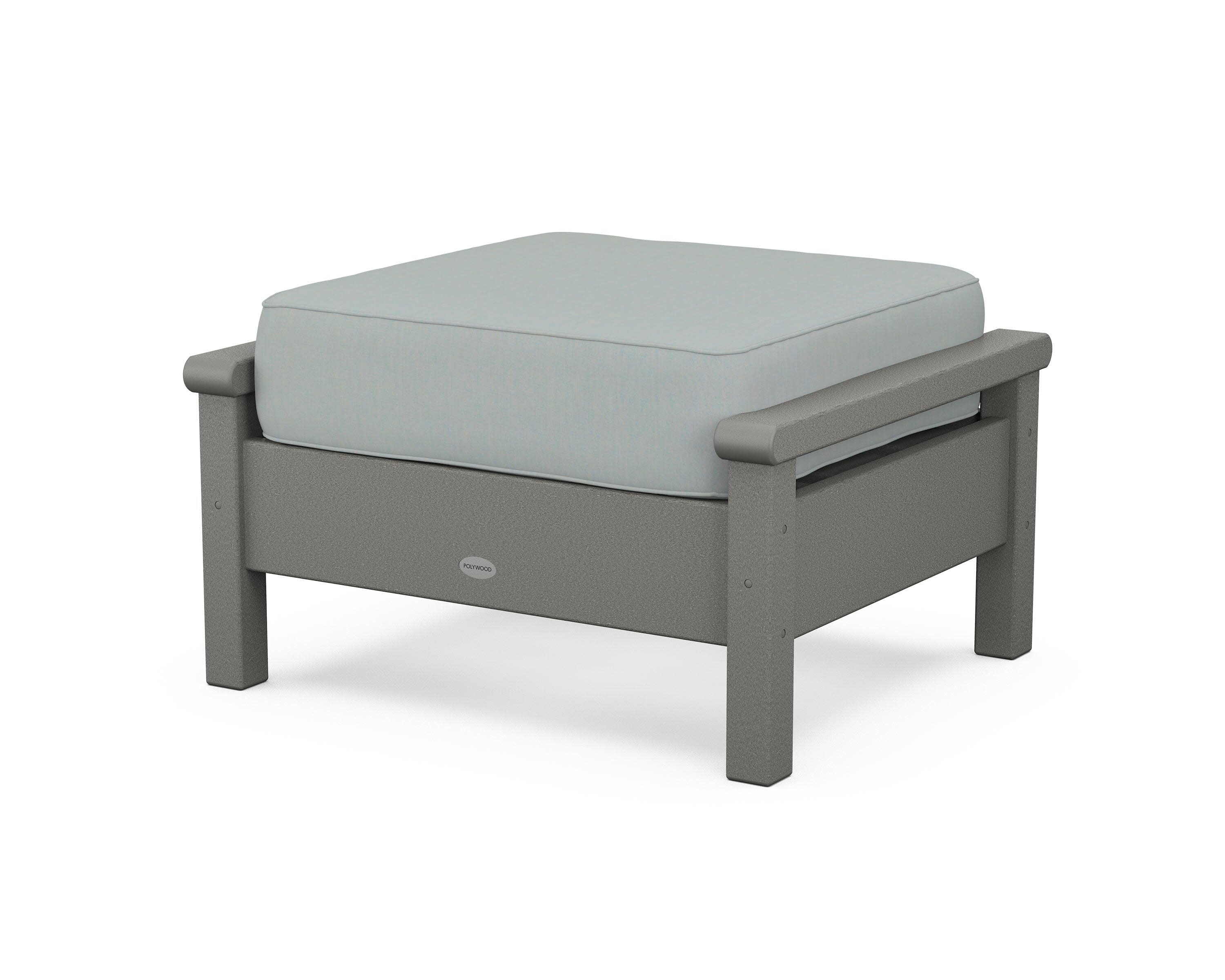 Harbour Deep Seating Ottoman in Slate Grey / Spa