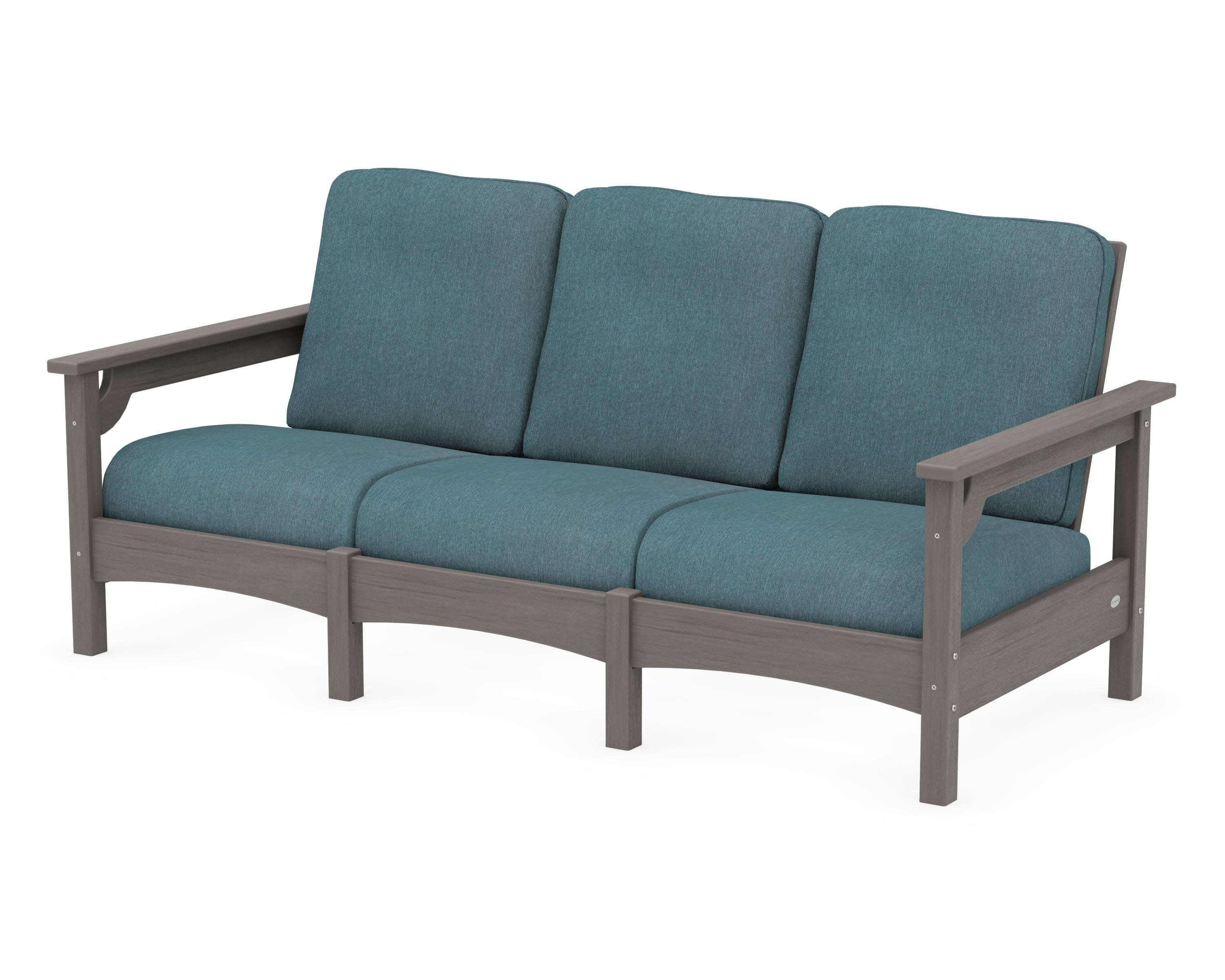 Club Sofa in Driftwood / Ocean Teal