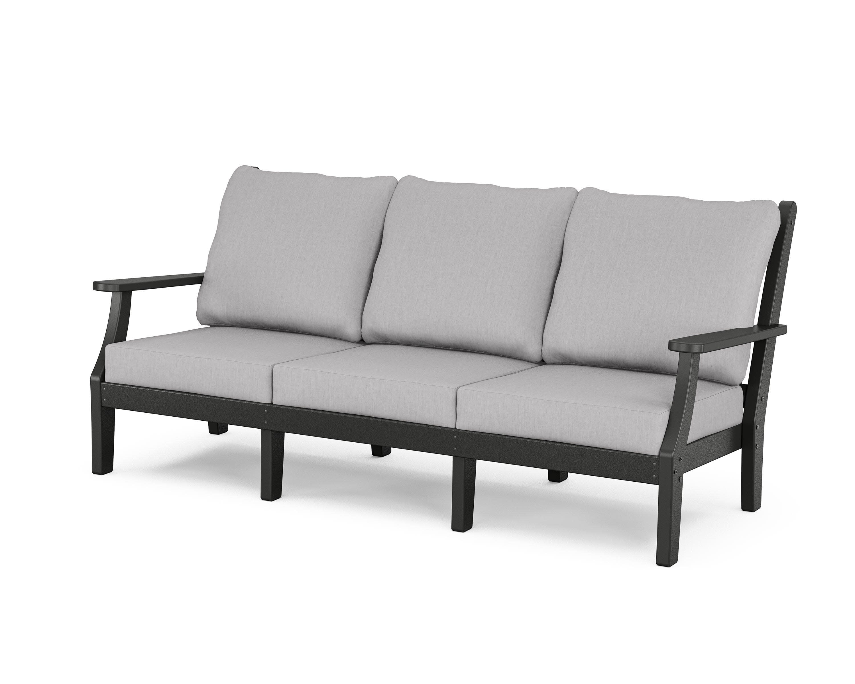 Wovendale Deep Seating Sofa in Black / Granite