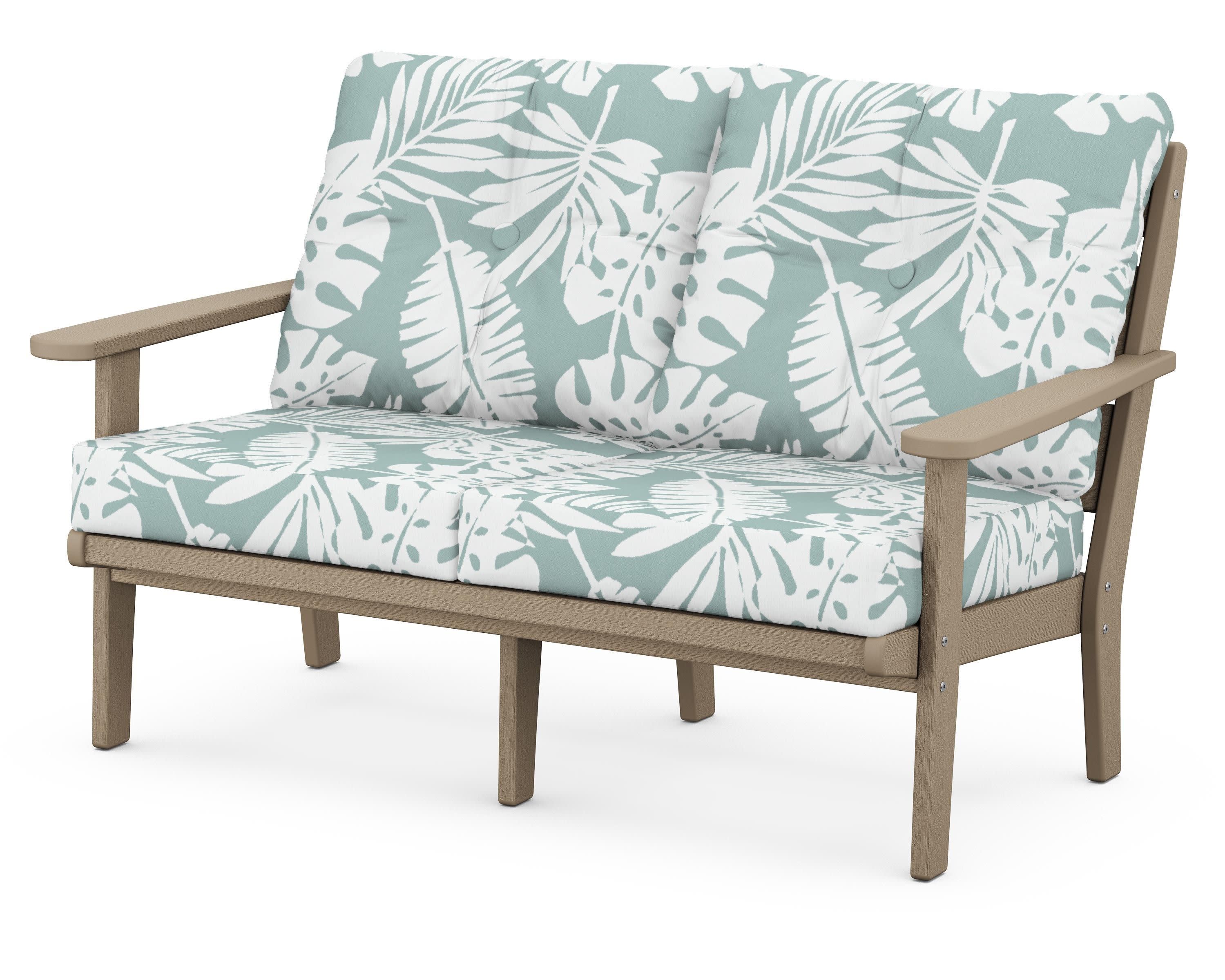 Lakeside Deep Seating Loveseat in Vintage Sahara / Leaf Glacier Spa