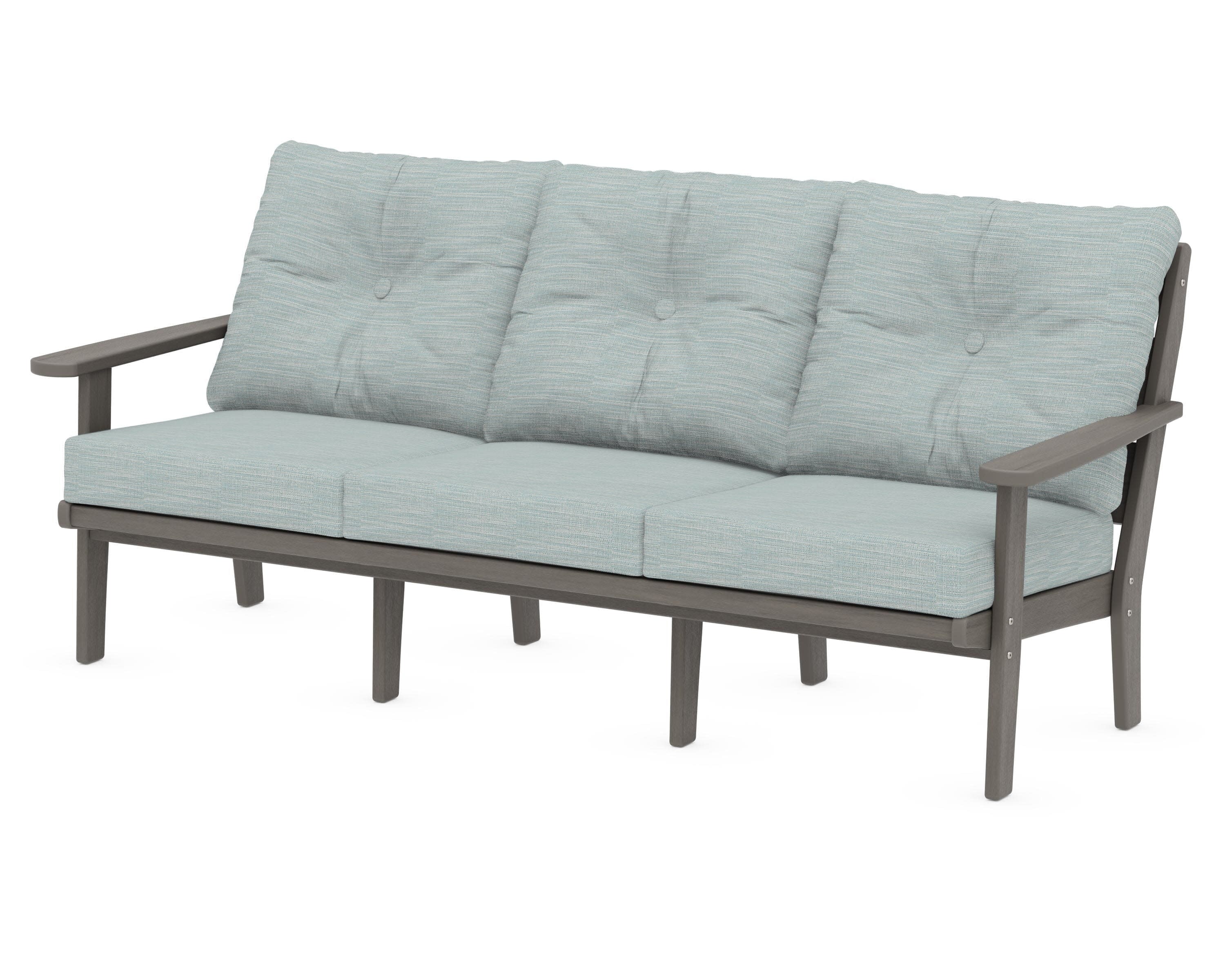 Lakeside Deep Seating Sofa in Driftwood / Soothe Mist