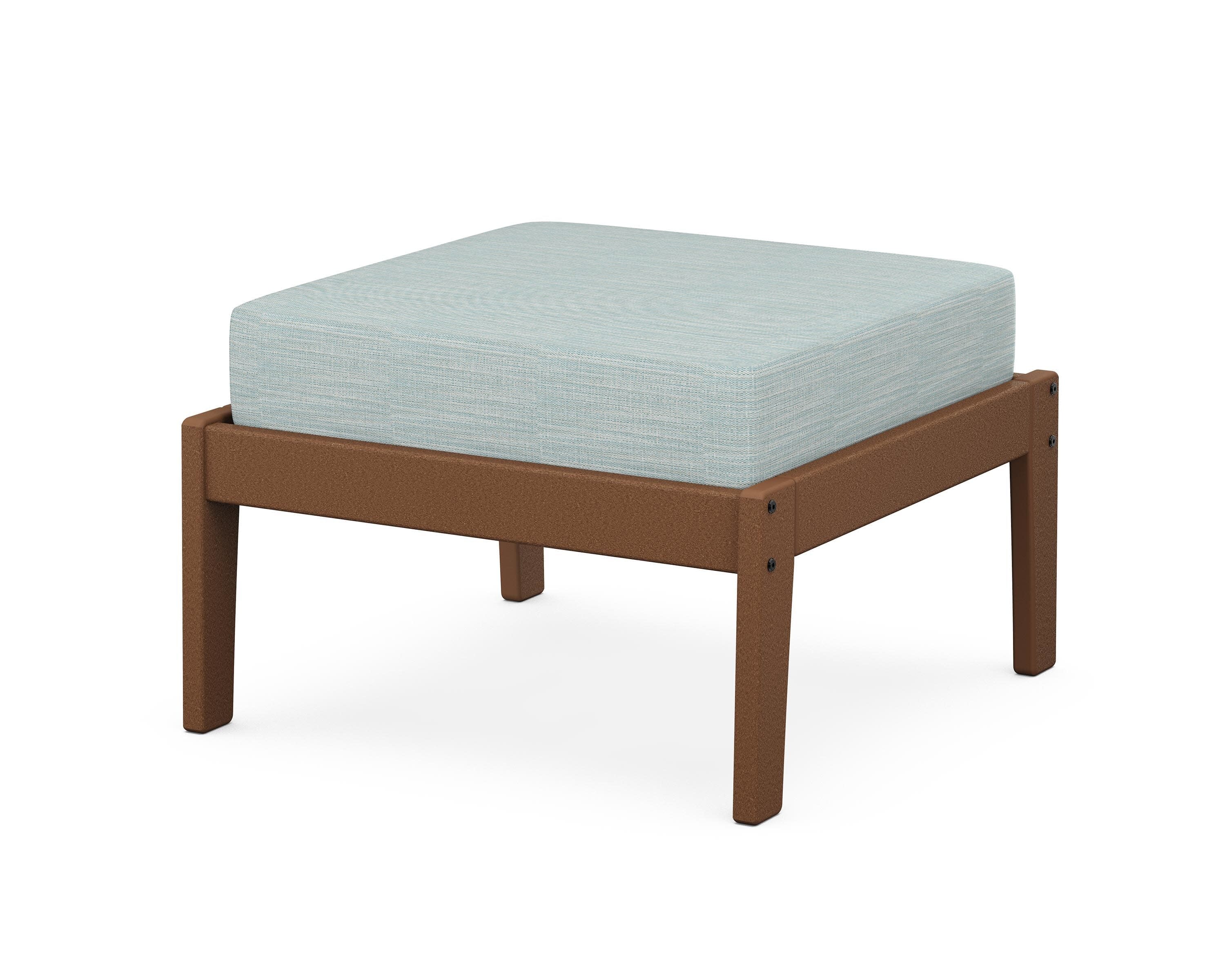 Deep Seating Ottoman in Teak / Soothe Mist