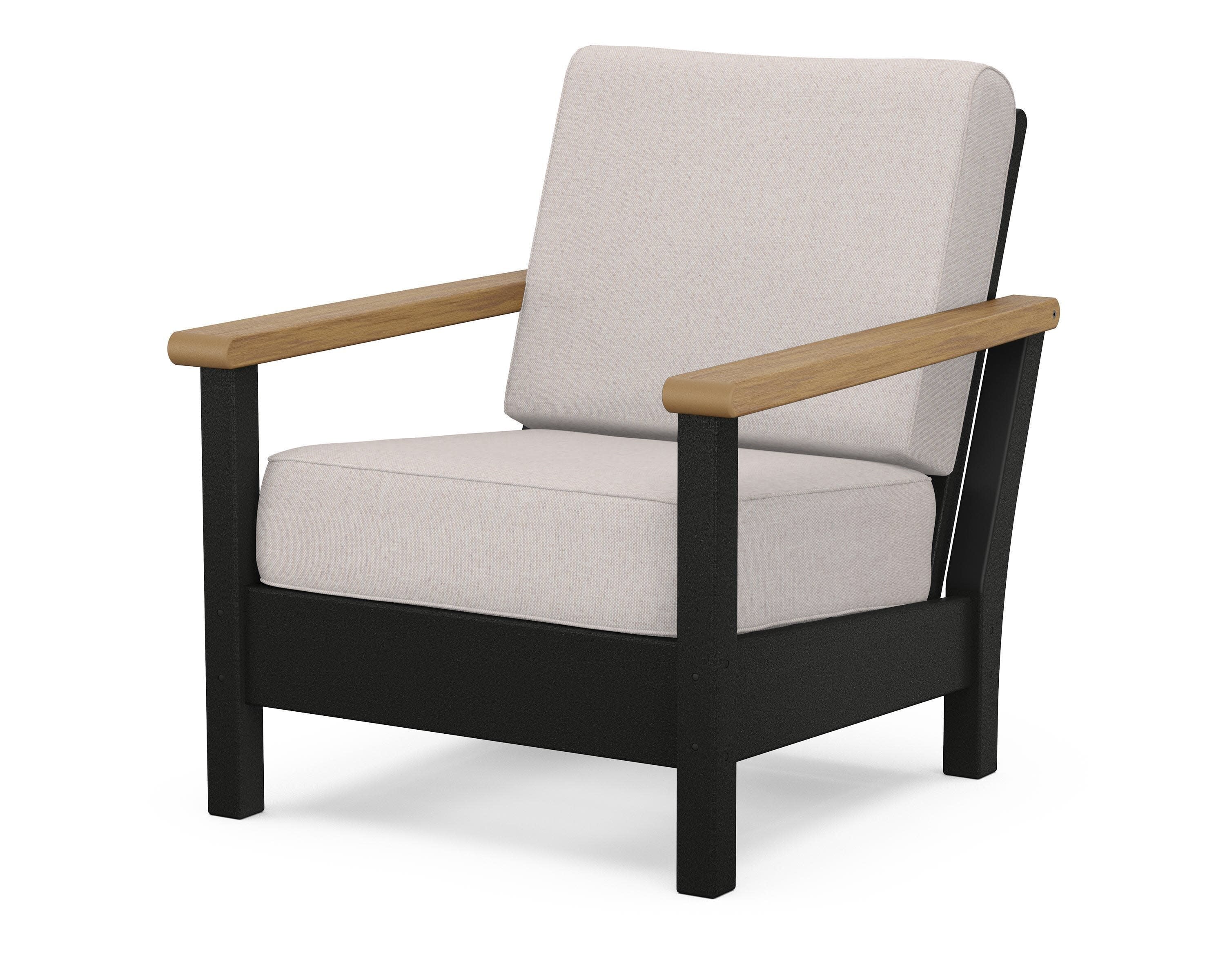 Harbour Deep Seating Chair in Black / Natural / Dune Burlap