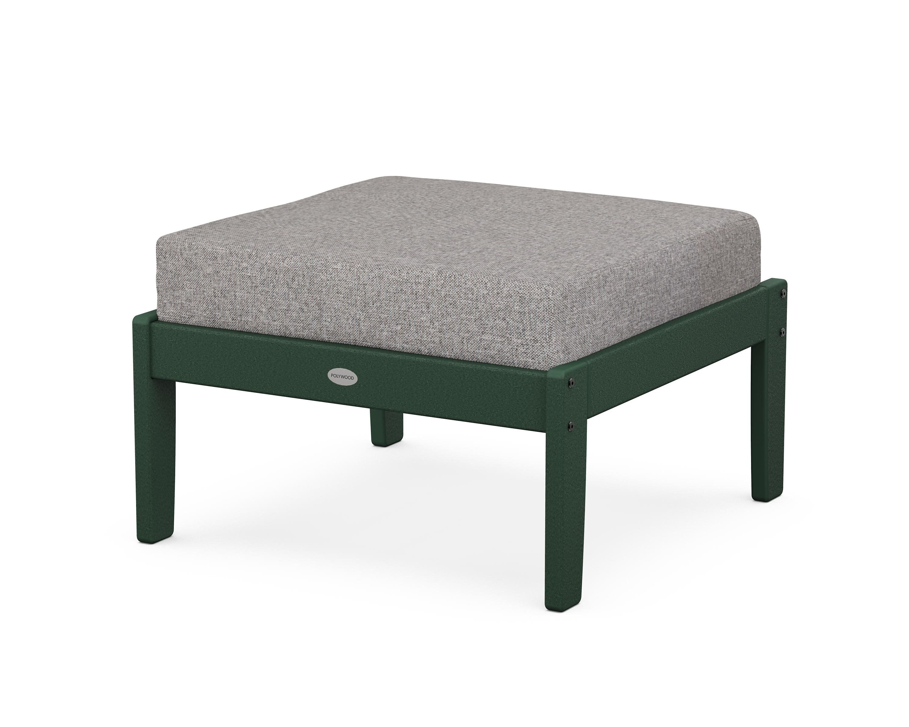 Braxton Deep Seating Ottoman in Green / Grey Mist