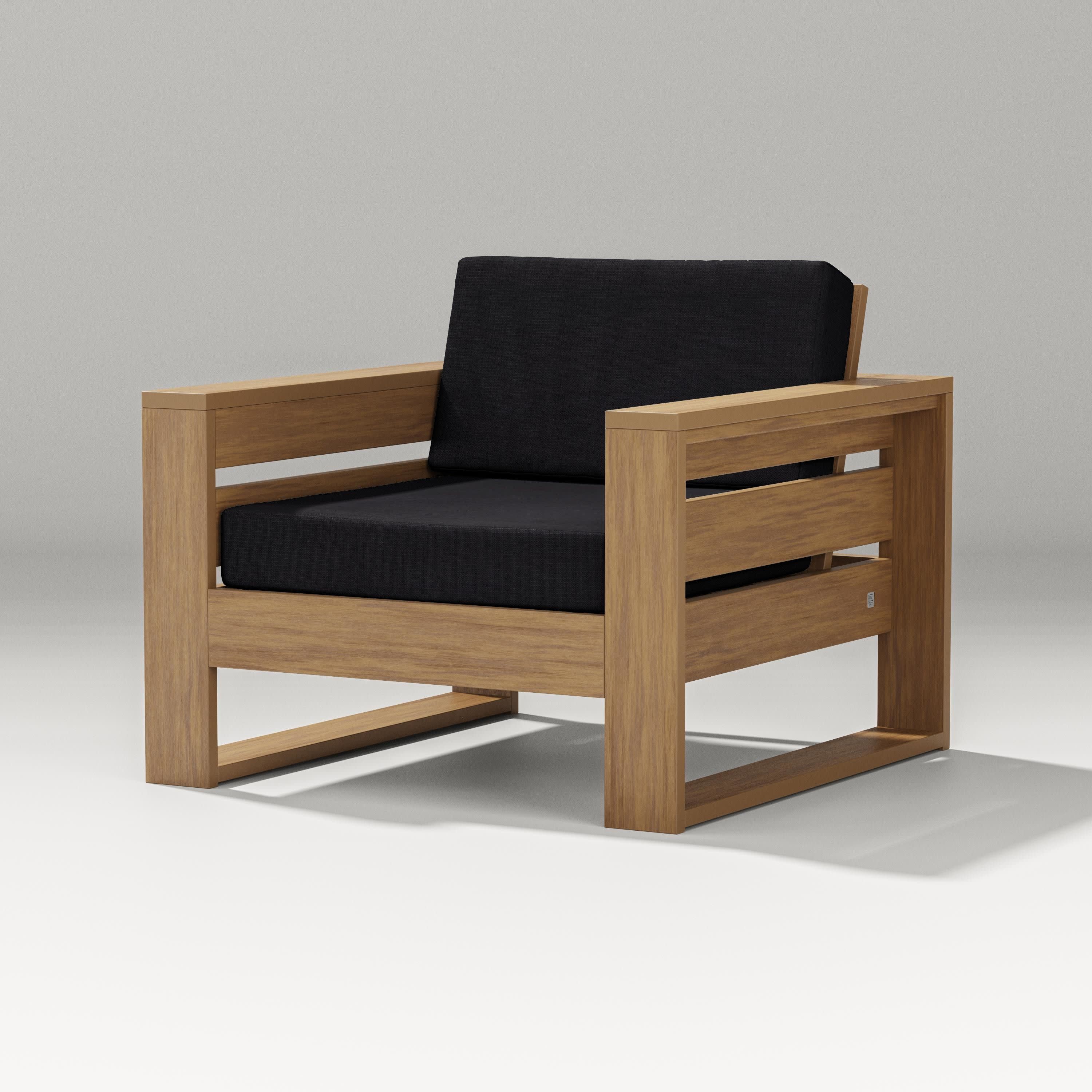 Latitude Lounge Chair in Natural / Midnight Linen