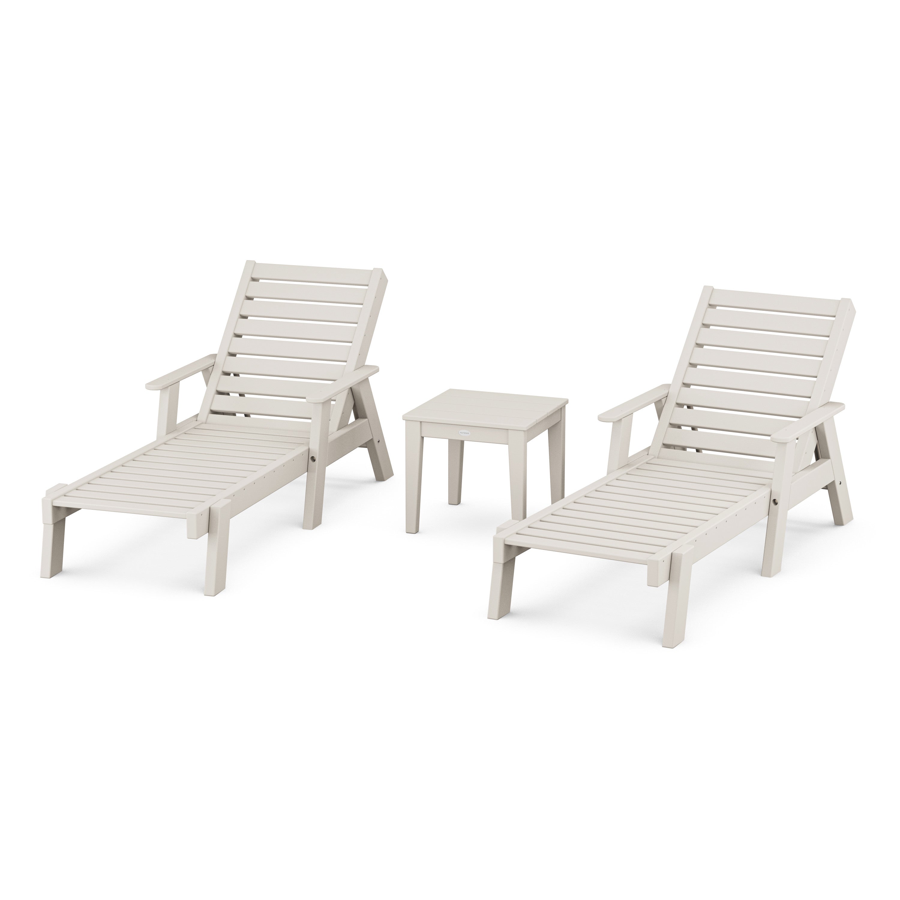 Captain Chaise 3-Piece Set with Arms in Sand