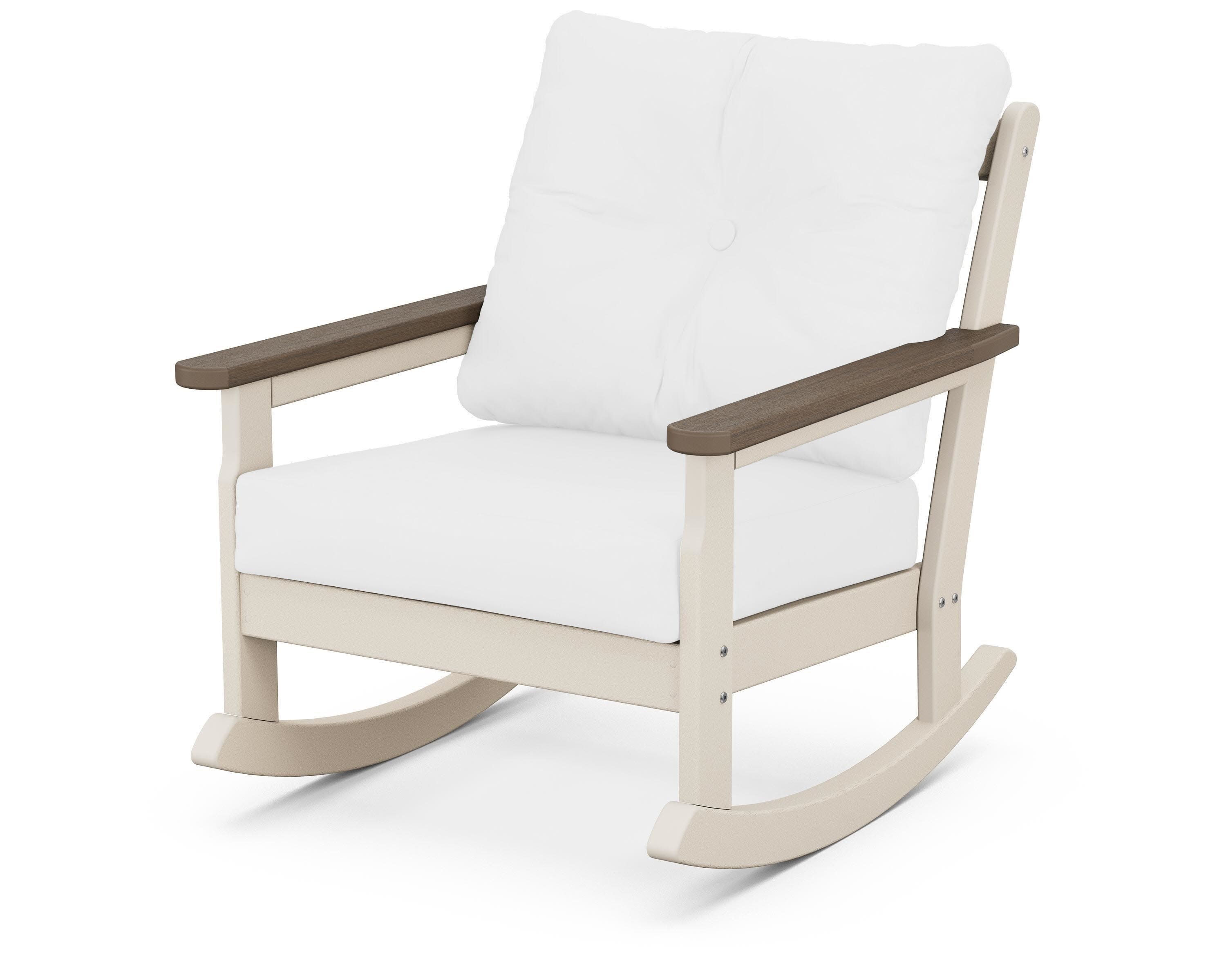 Vineyard Deep Seating Rocking Chair in Sand / Kona / Natural