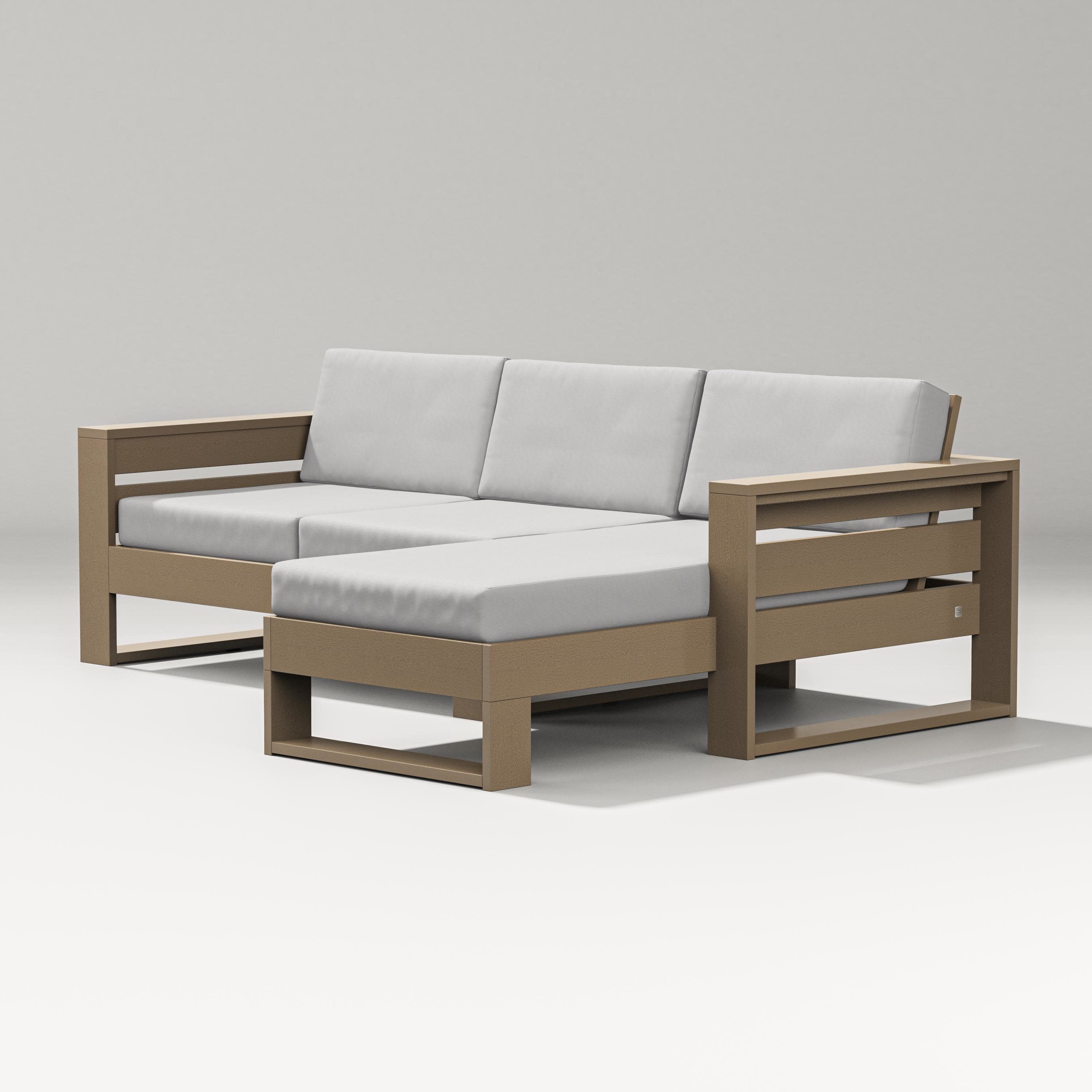 Latitude Right Chaise Sectional in Vintage Sahara / Diamond in the Rough