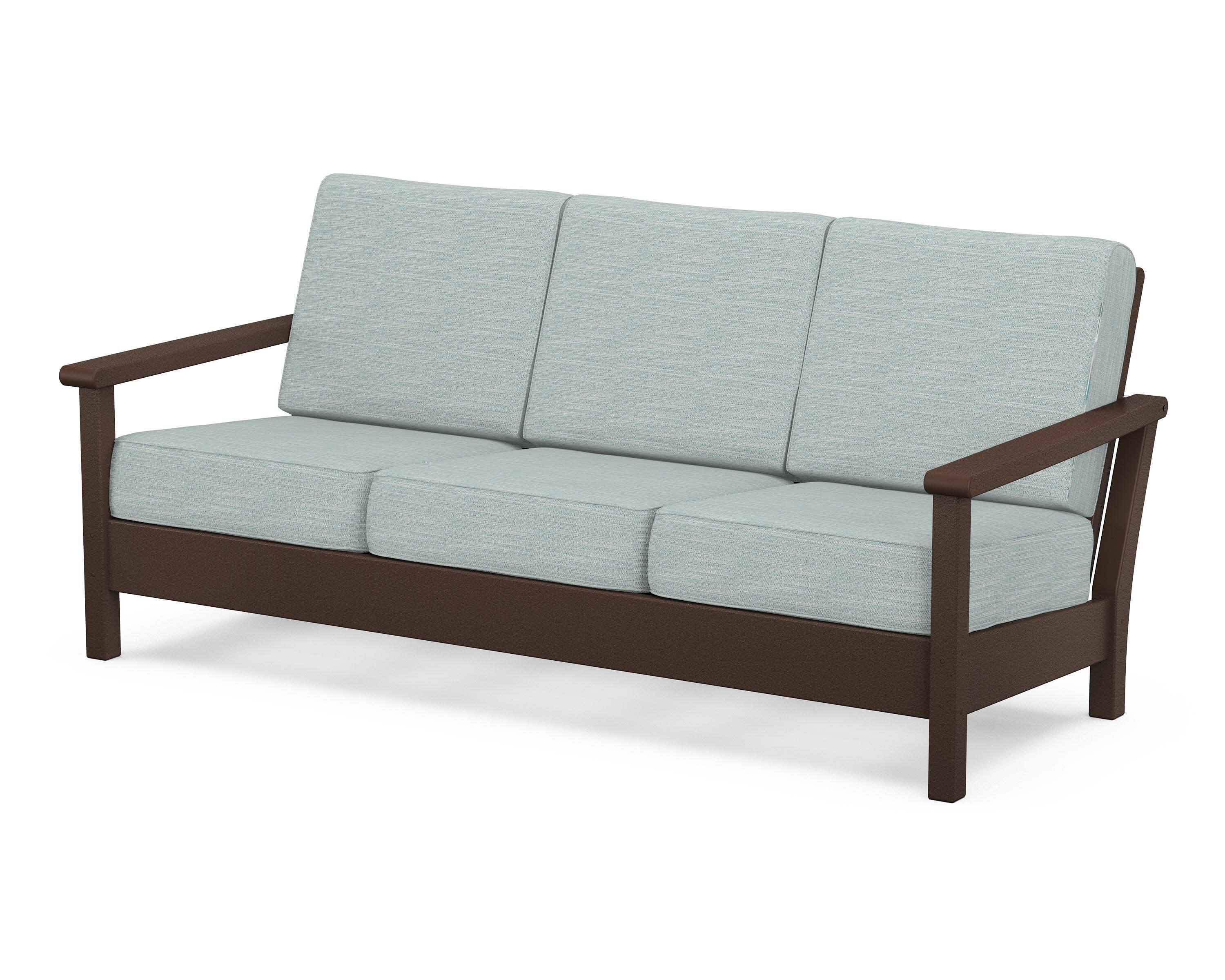 Harbour Deep Seating Sofa in Mahogany / Soothe Mist