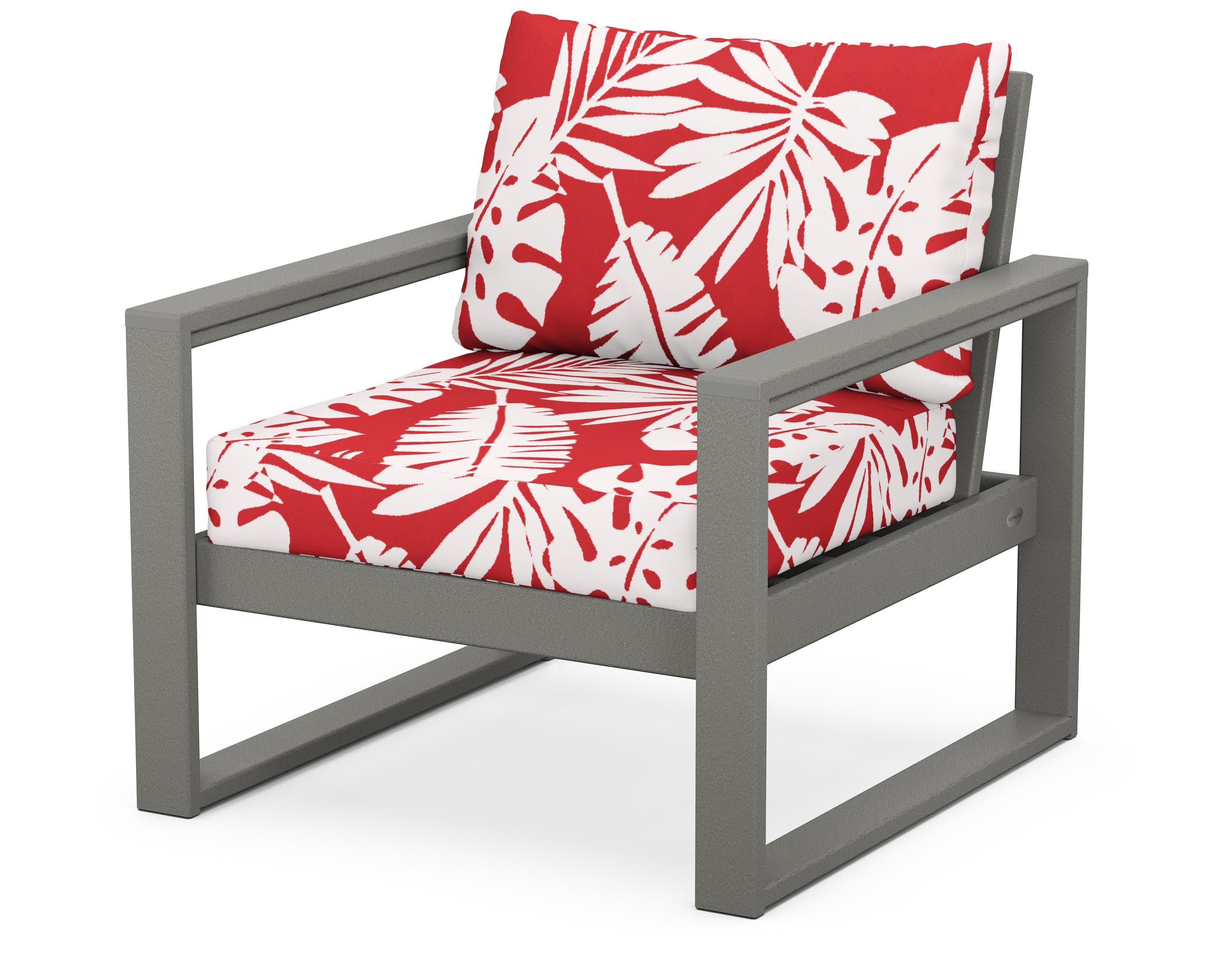 EDGE Club Chair in Slate Grey / Leaf Crimson