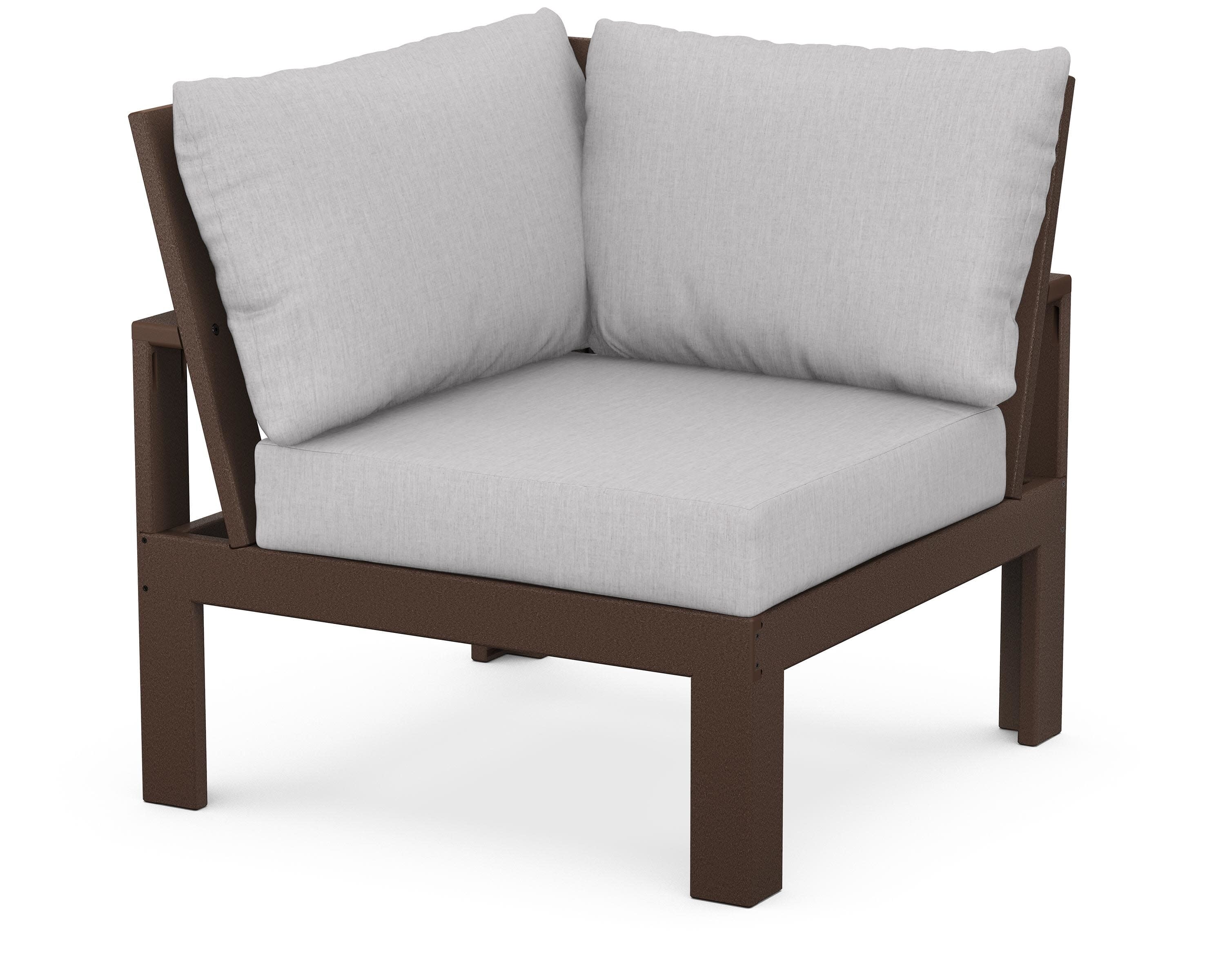 Modular Corner Chair in Mahogany / Granite