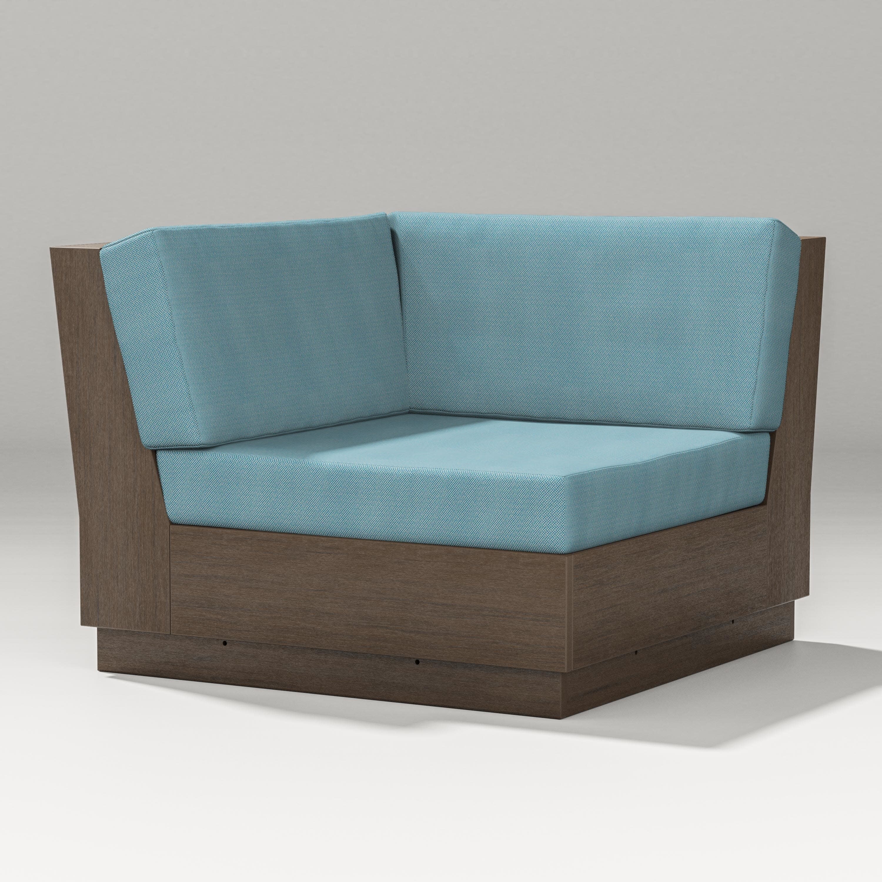 Elevate Modular Corner Chair in Kona / Lattice Sky Blue