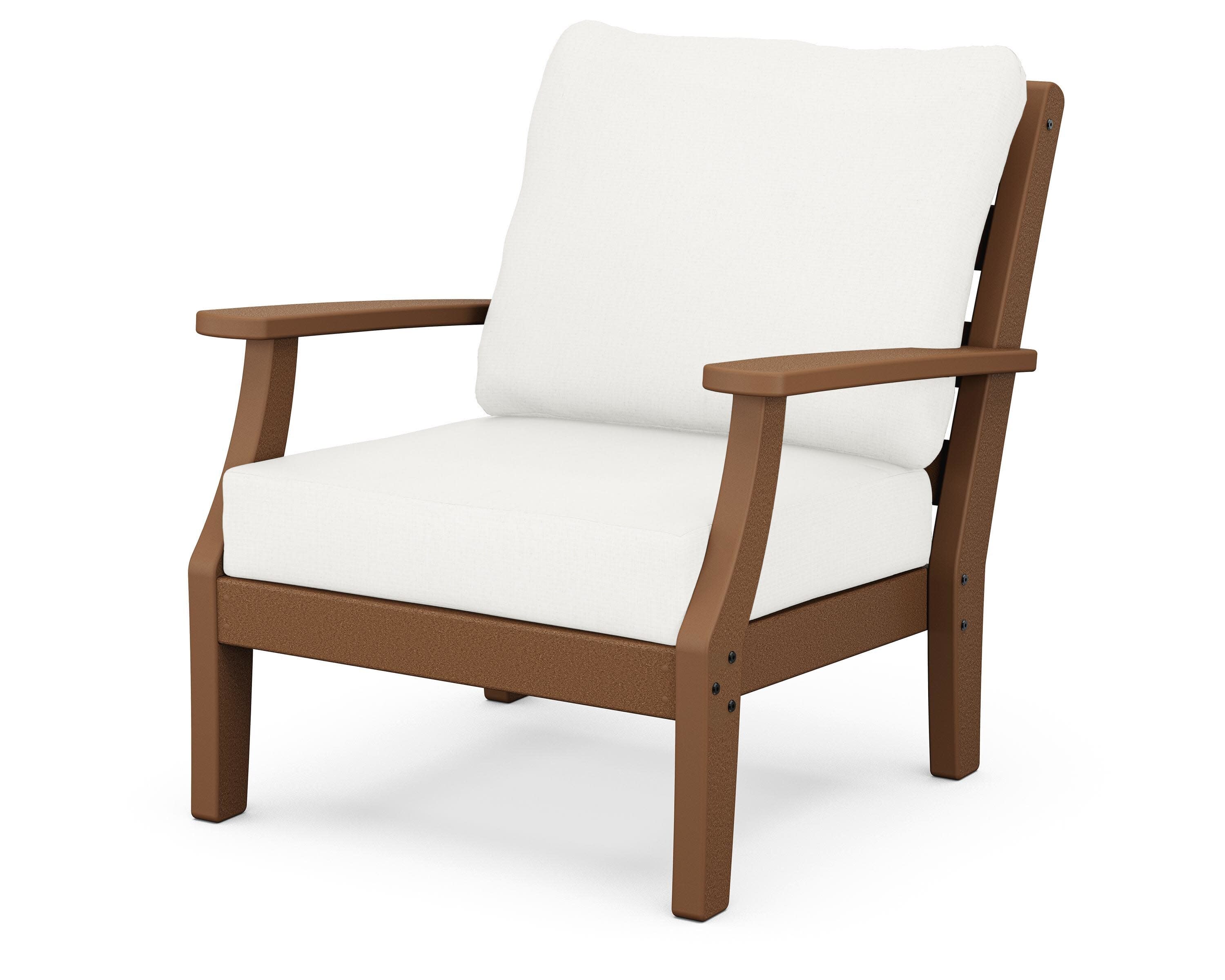 Chesapeake Deep Seating Chair in Teak / Natural Linen