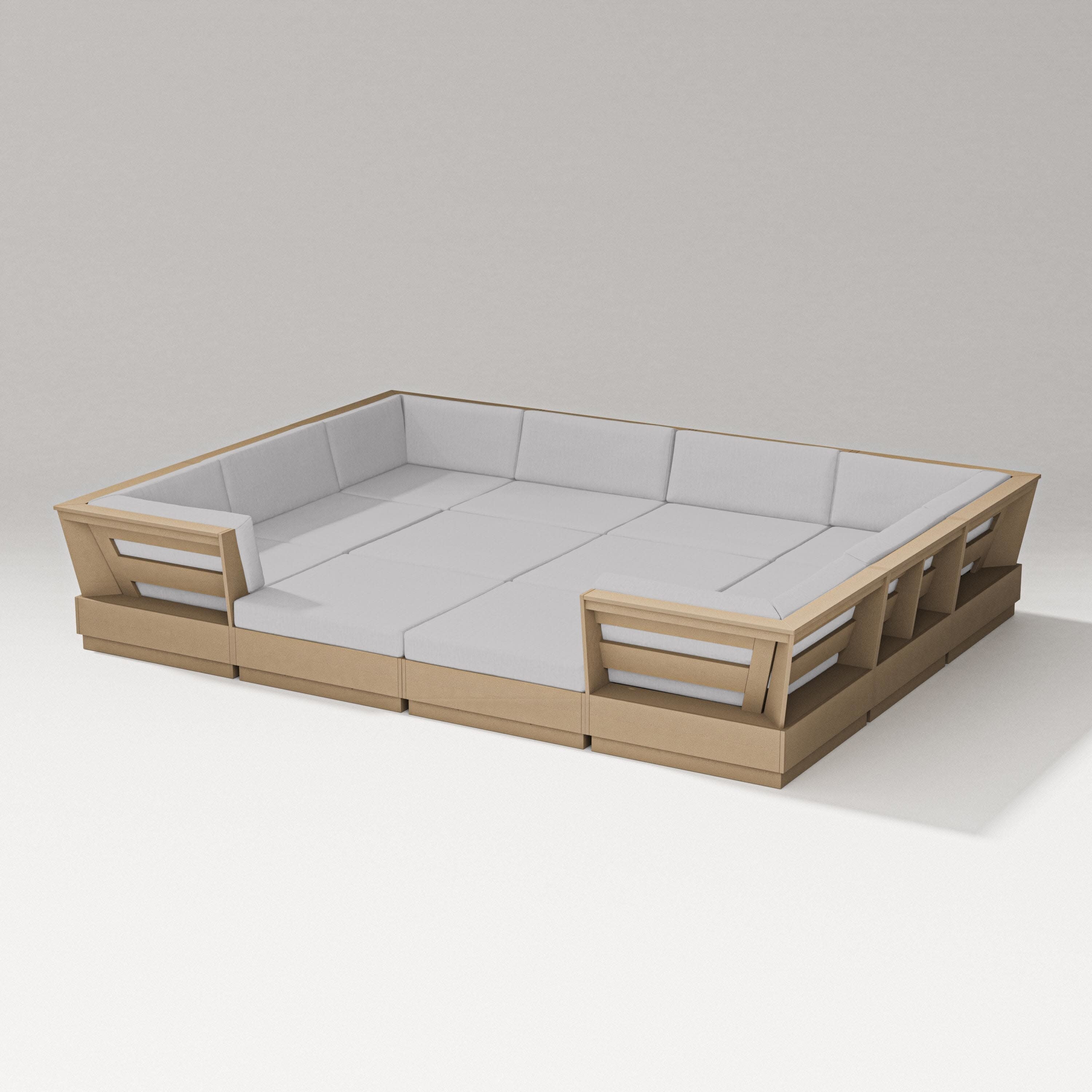 Elevate 12-Piece Pit Sectional in Vintage Sahara / Granite