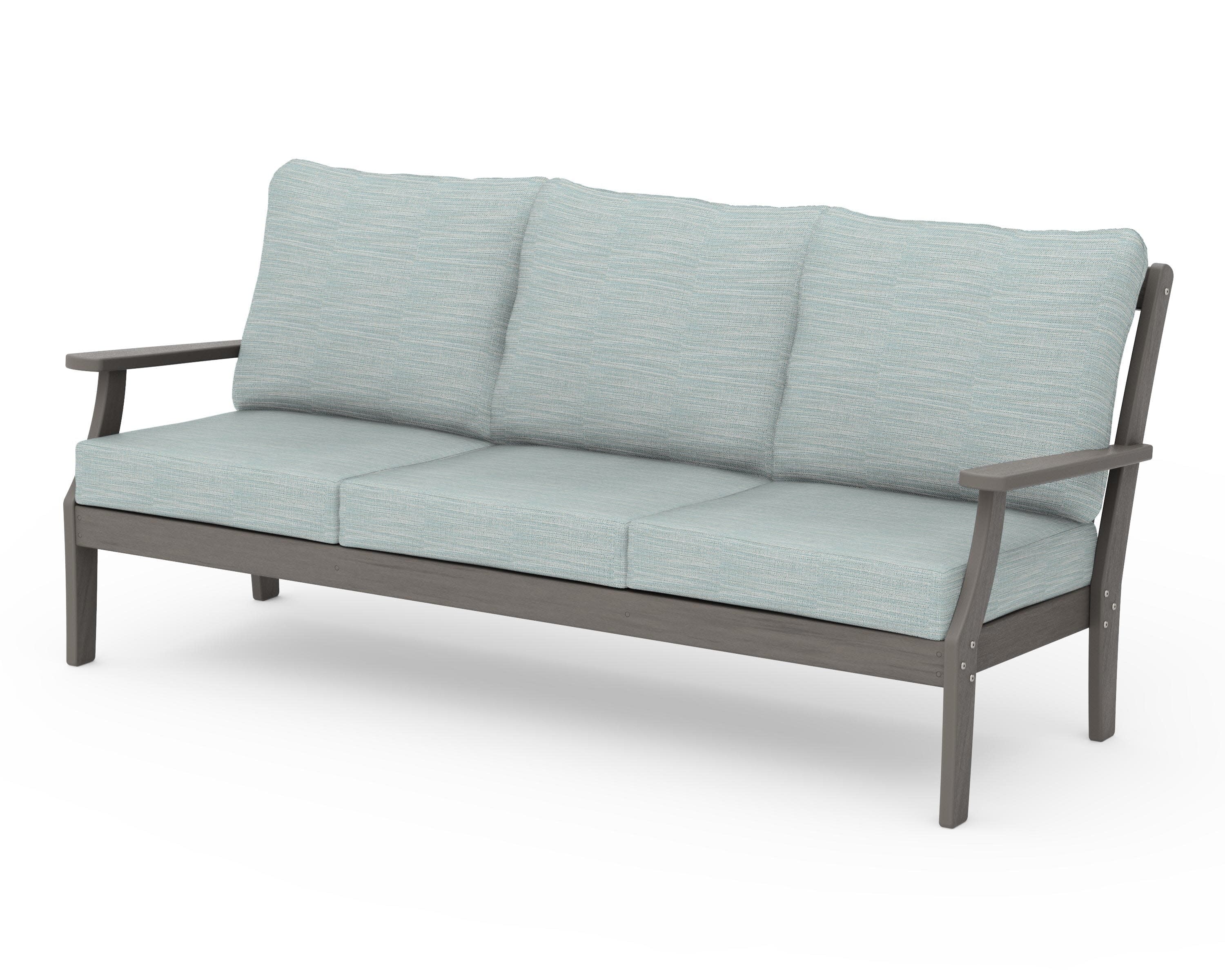 Braxton Deep Seating Sofa in Driftwood / Soothe Mist