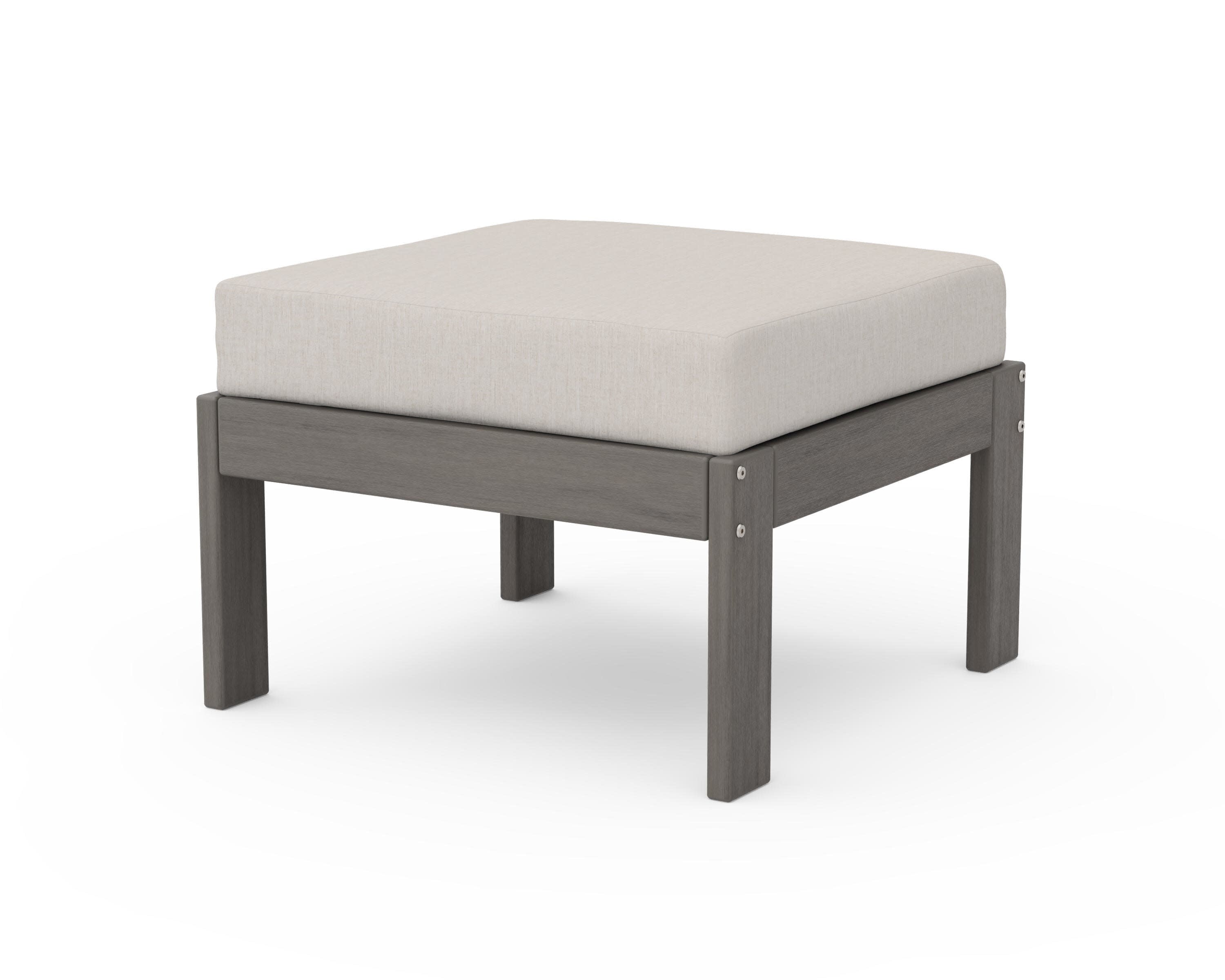 Vineyard Modular Ottoman in Driftwood / Cast Ash