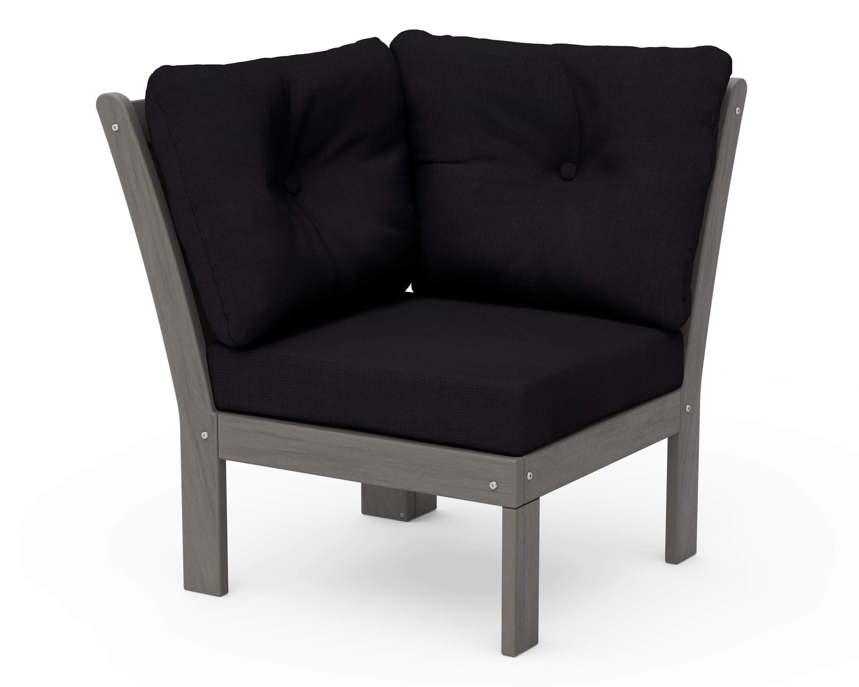 Vineyard Modular Corner Chair in Driftwood / Midnight Linen