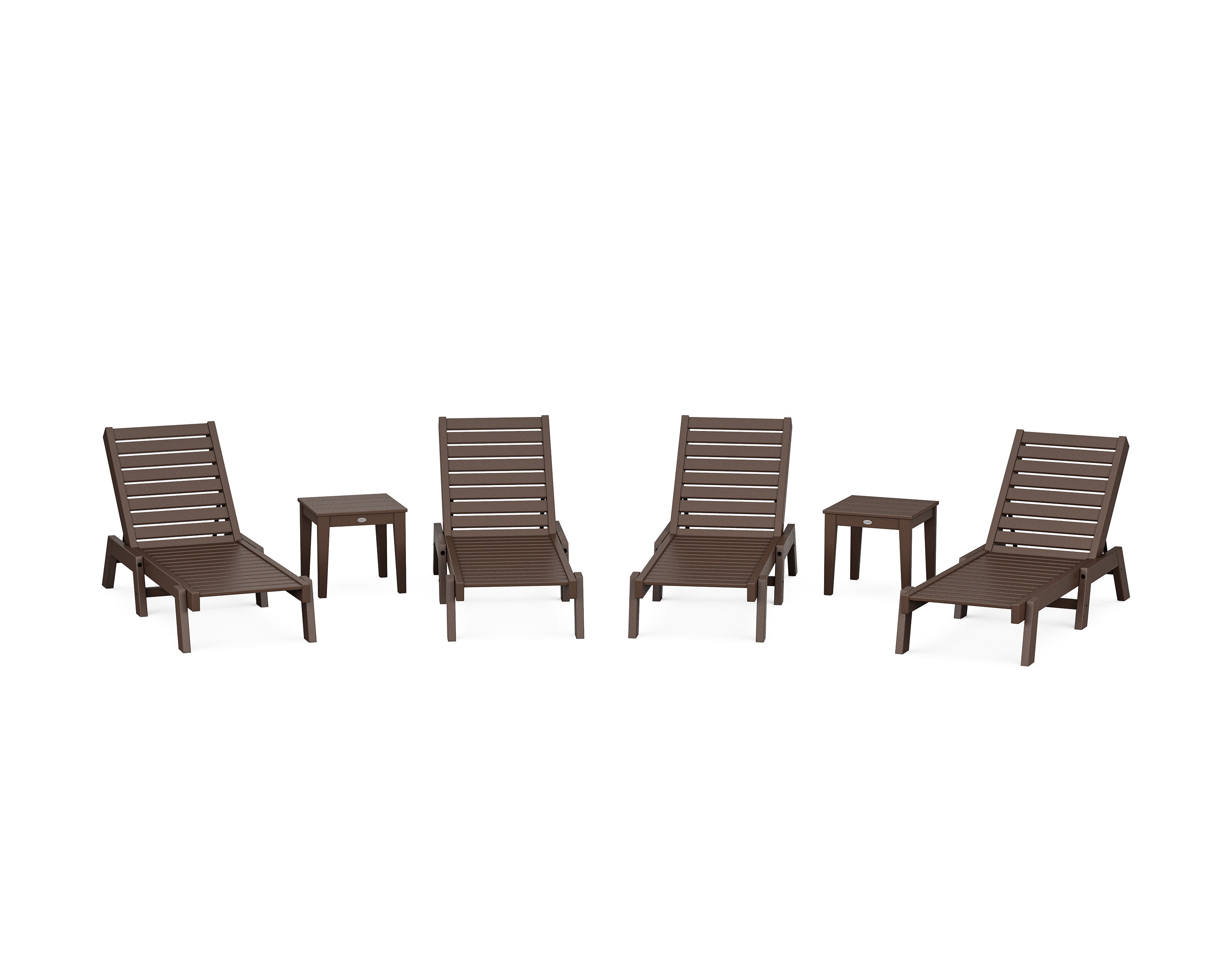Captain Chaise 6-Piece Set in Mahogany