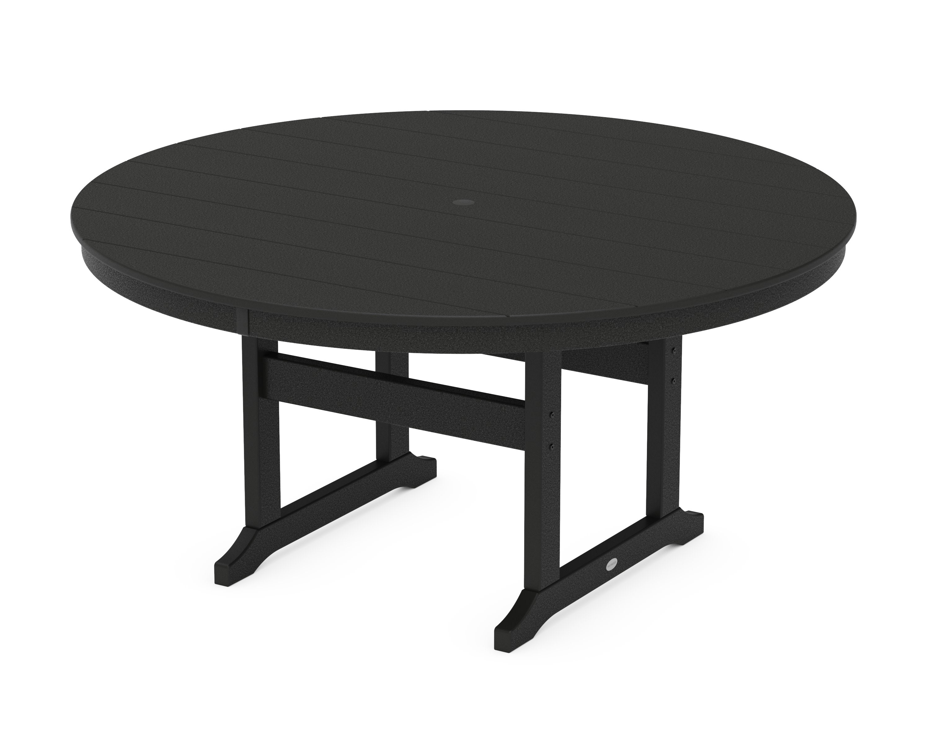 60" Round Farmhouse Dining Table in Black