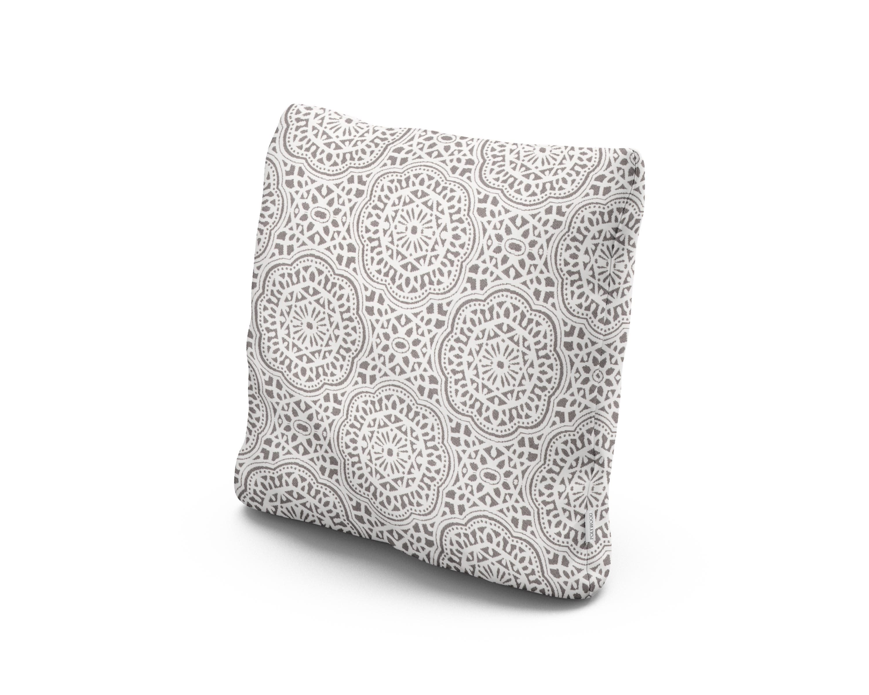 18" Outdoor Throw Pillow in Gwyneth Pewter