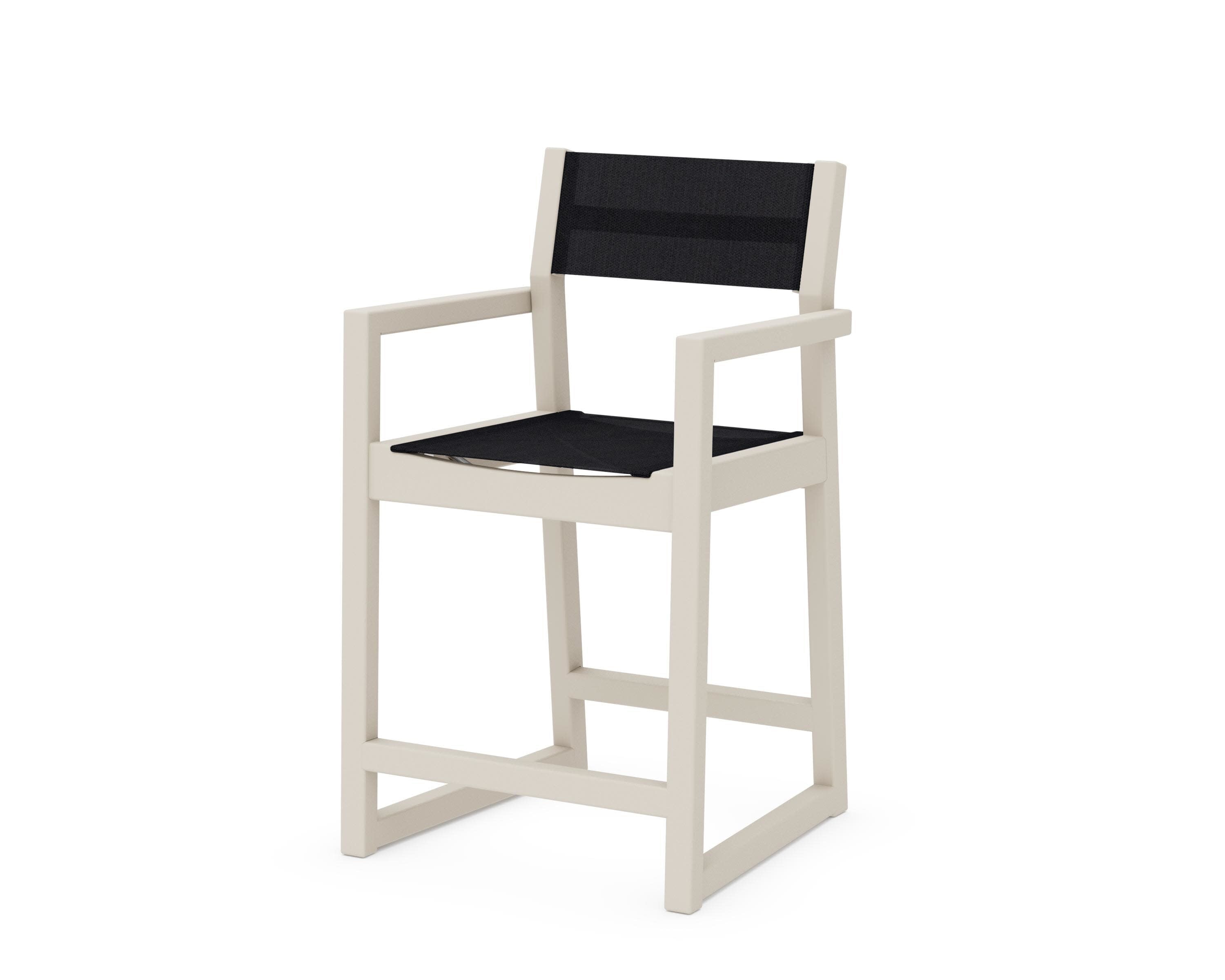 EDGE Sling Counter Arm Chair in Sand / Black Sling