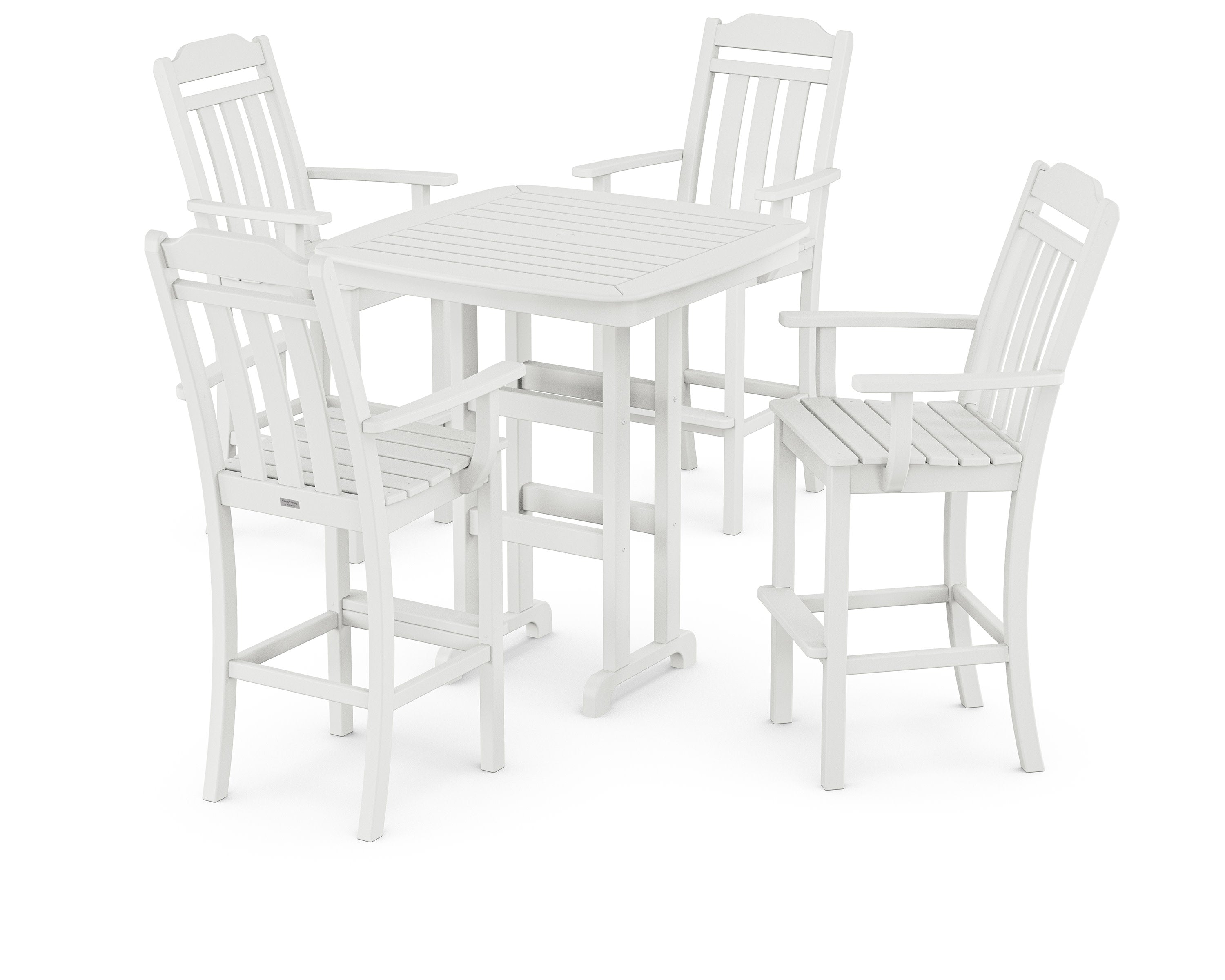 Cottage 5-Piece Bar Set in White