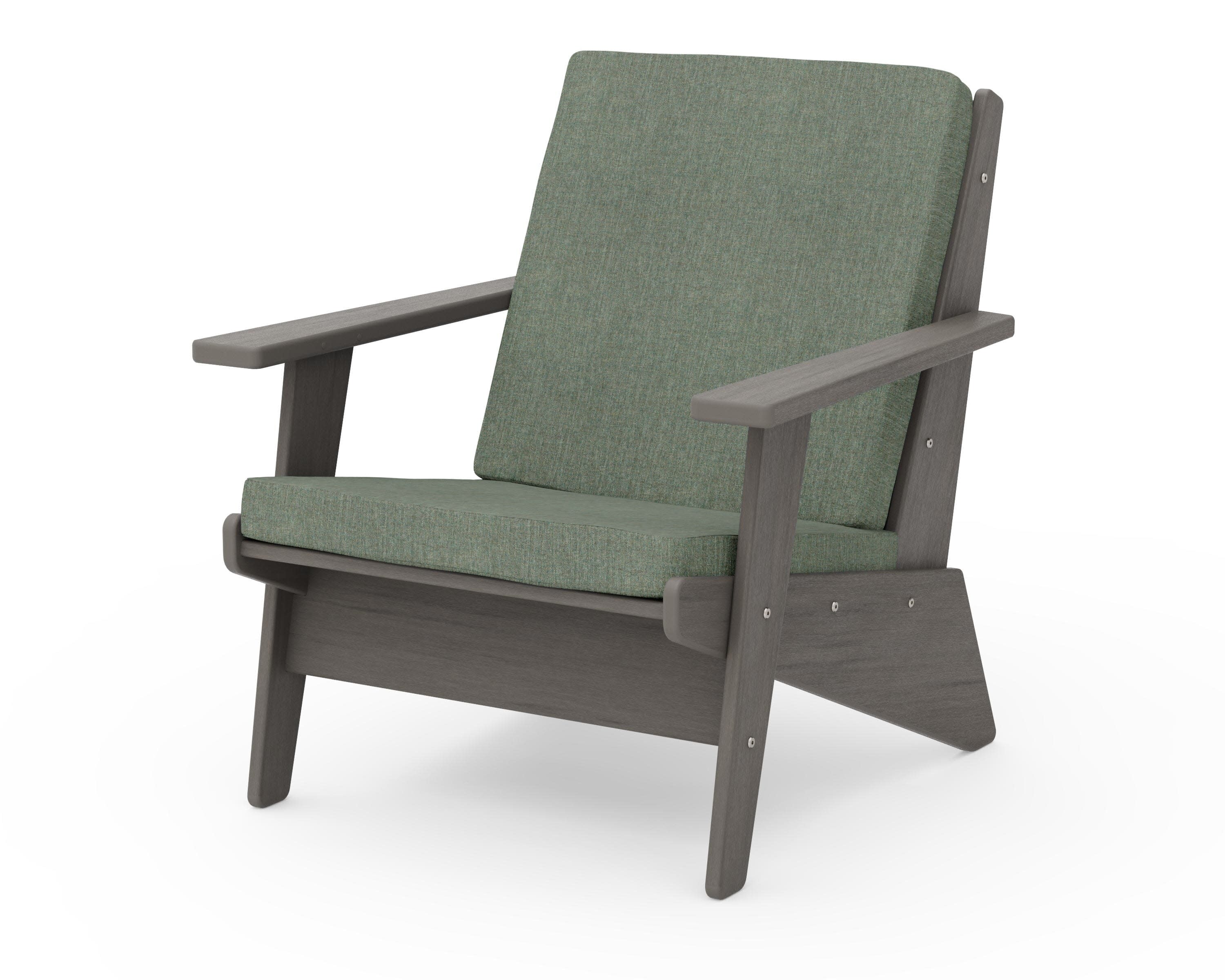 Riviera Modern Lounge Chair in Driftwood / Cast Sage