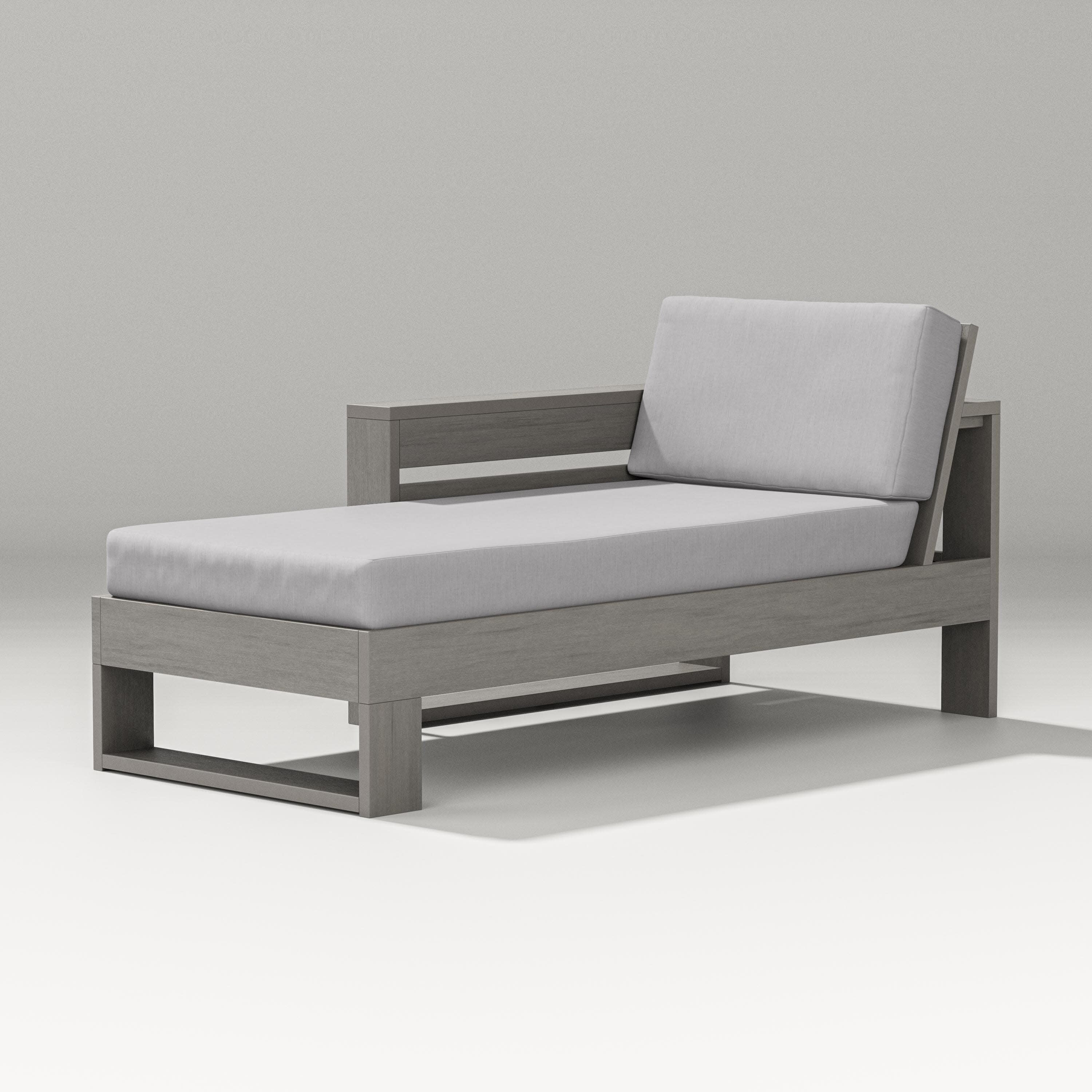 Latitude Modular Left Arm Chaise in Driftwood / Granite