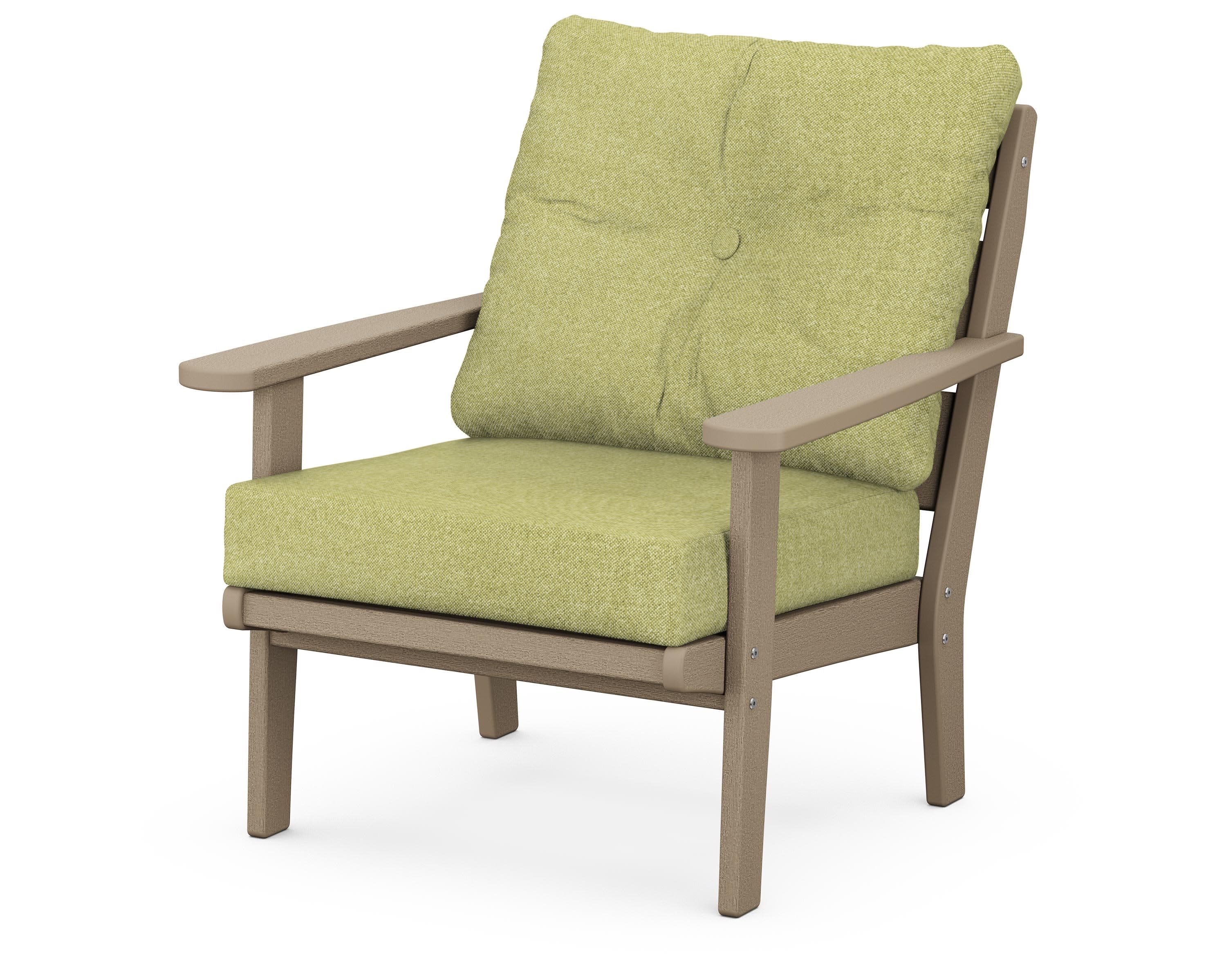 Lakeside Deep Seating Chair in Vintage Sahara / Chartreuse Boucle