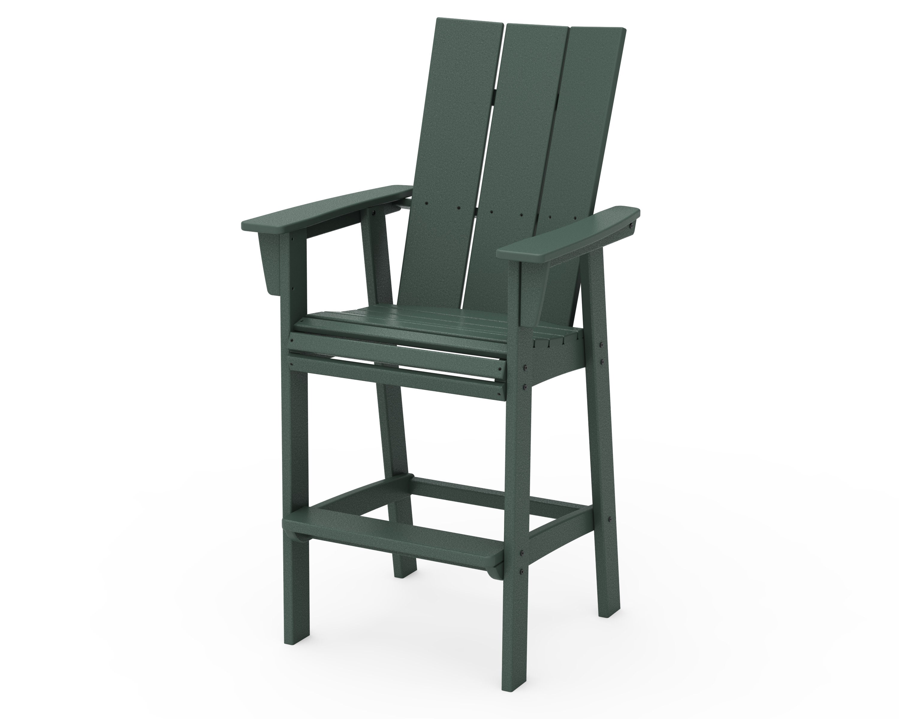 Modern Curveback Adirondack Bar Chair in Green