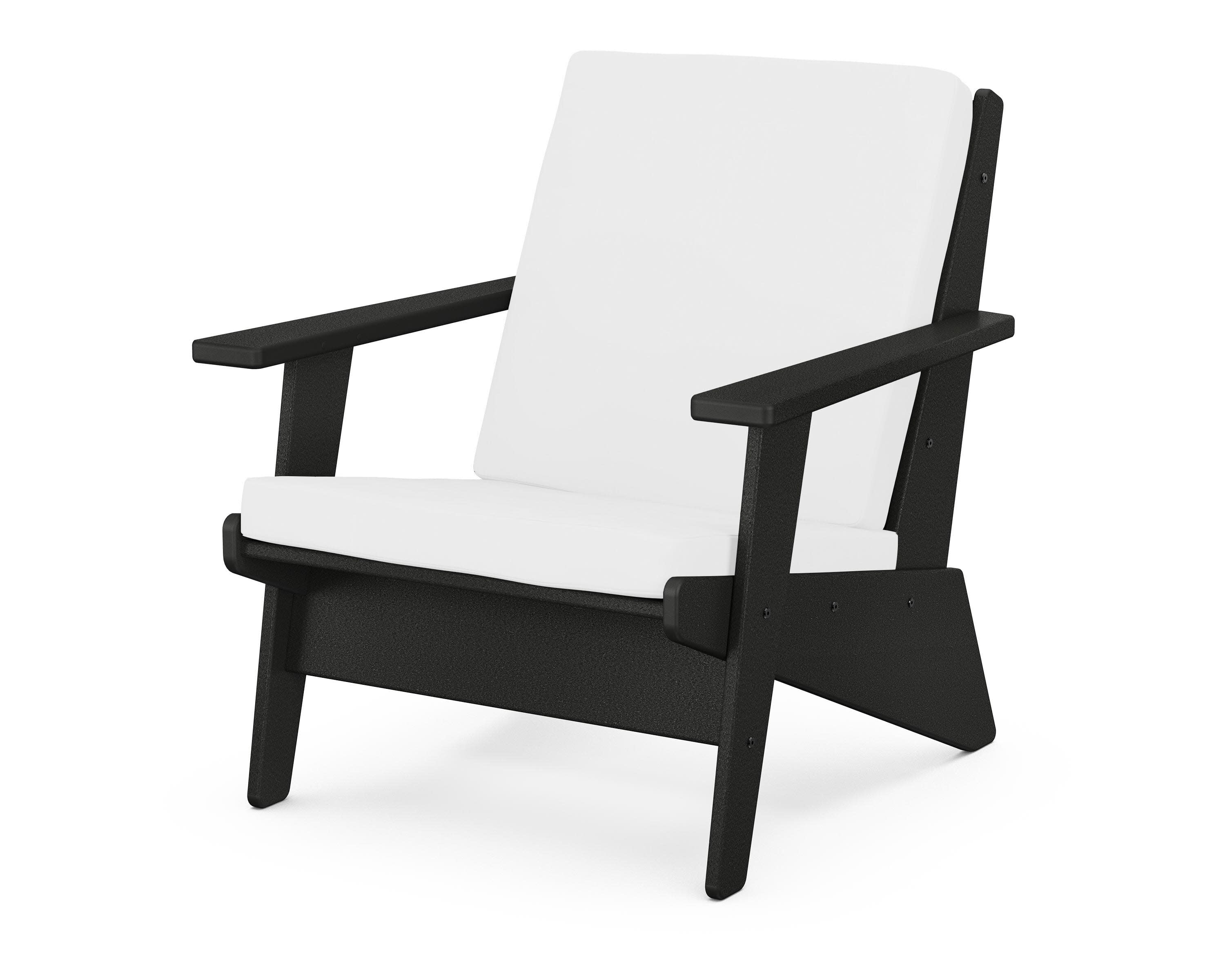 Riviera Modern Lounge Chair in Black / Natural