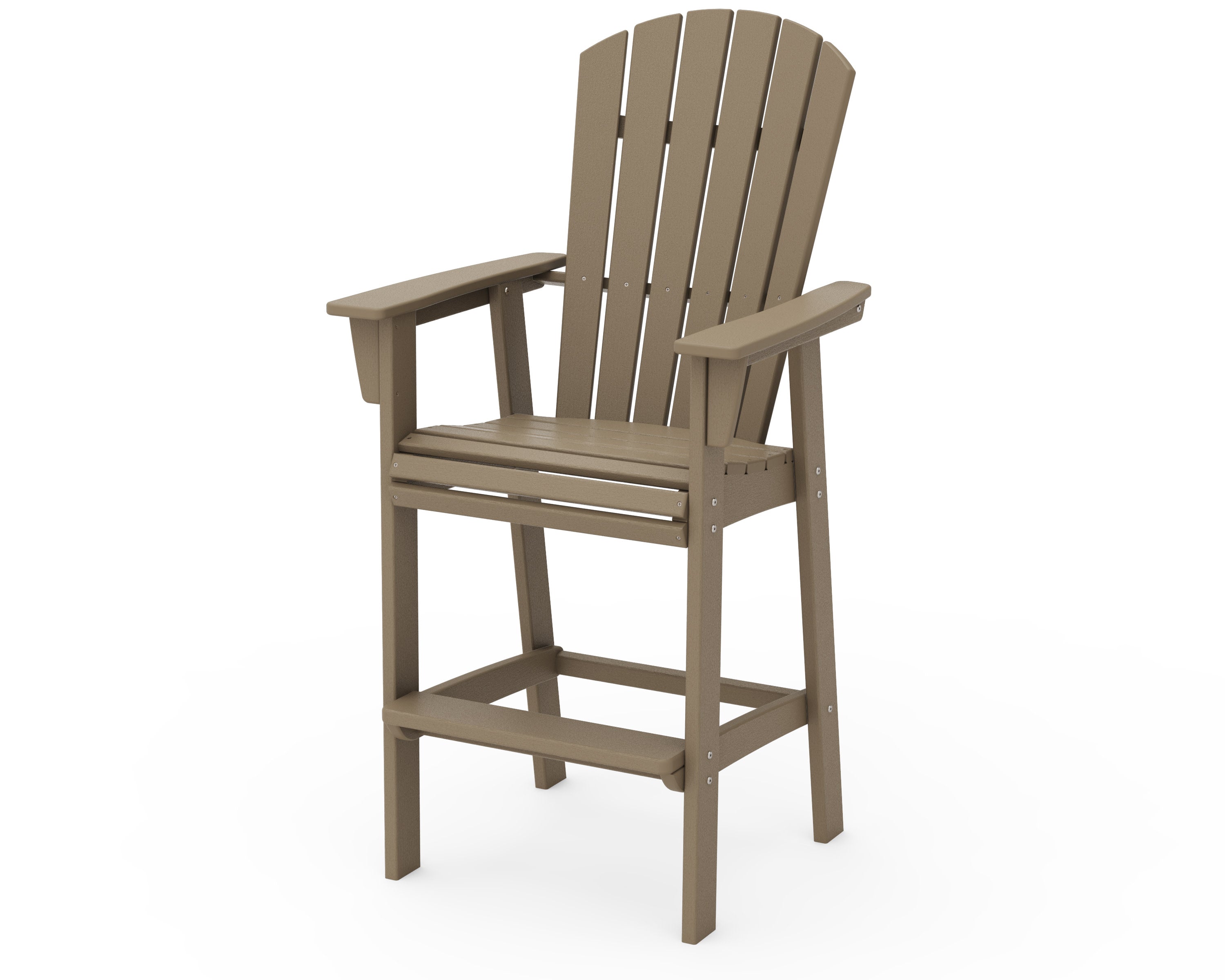 Nautical Curveback Adirondack Bar Chair in Vintage Sahara