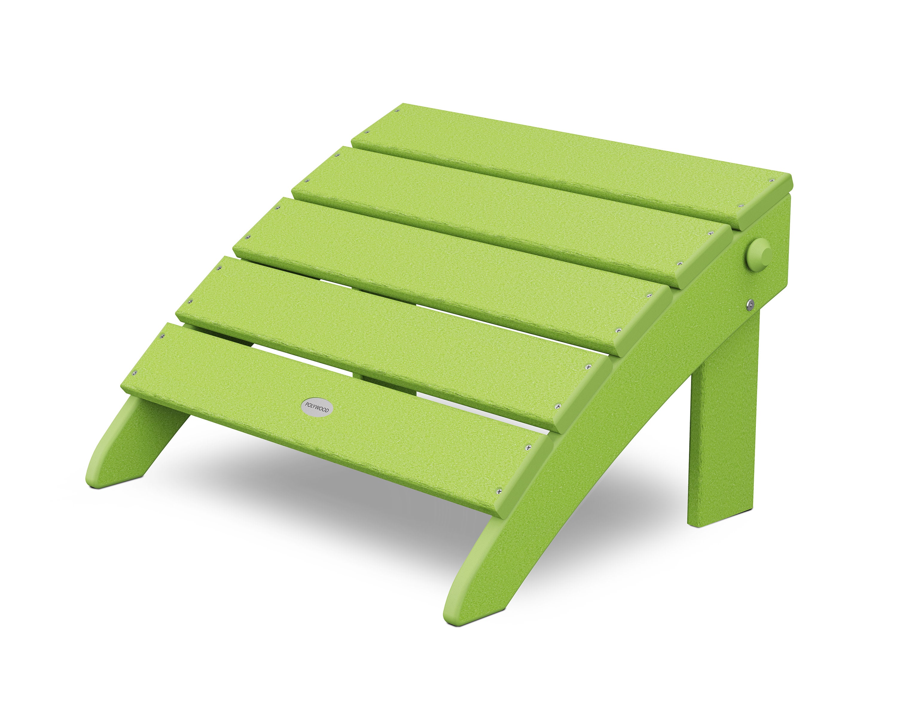 Classic Oversized Adirondack Folding Ottoman in Lime