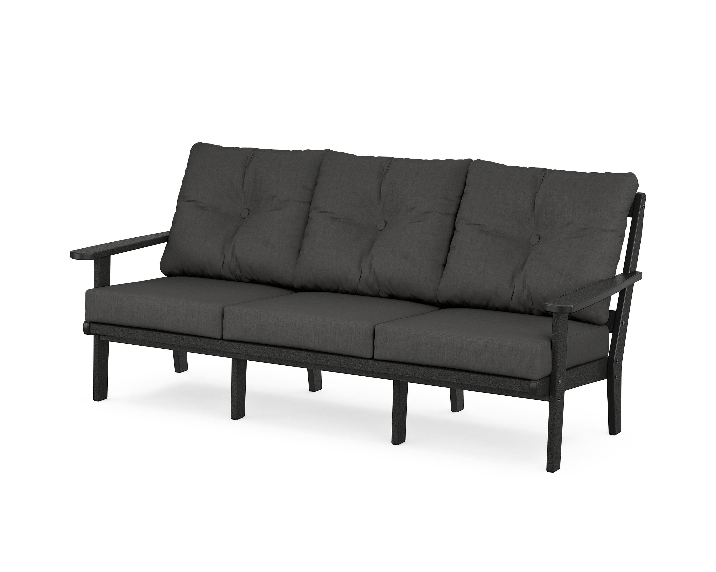 Mission Deep Seating Sofa in Black / Spectrum Carbon