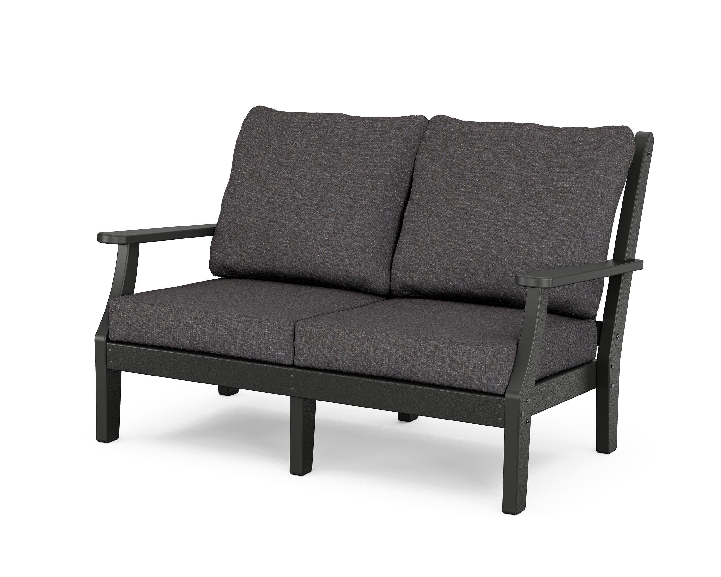 Wovendale Deep Seating Loveseat in Black / Ash Charcoal